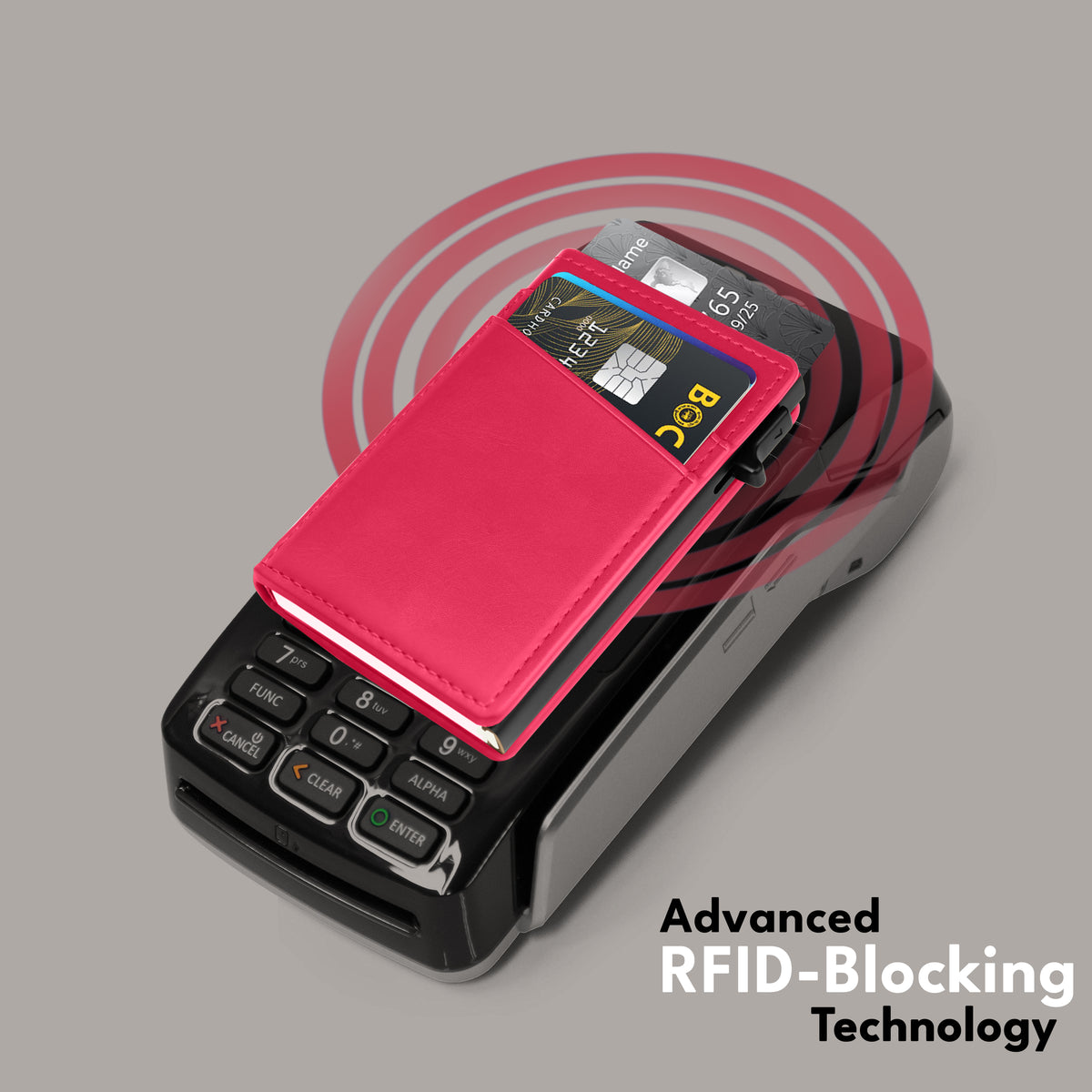 Aero Vault RFID Protected Pop-Up Cardholder - Red