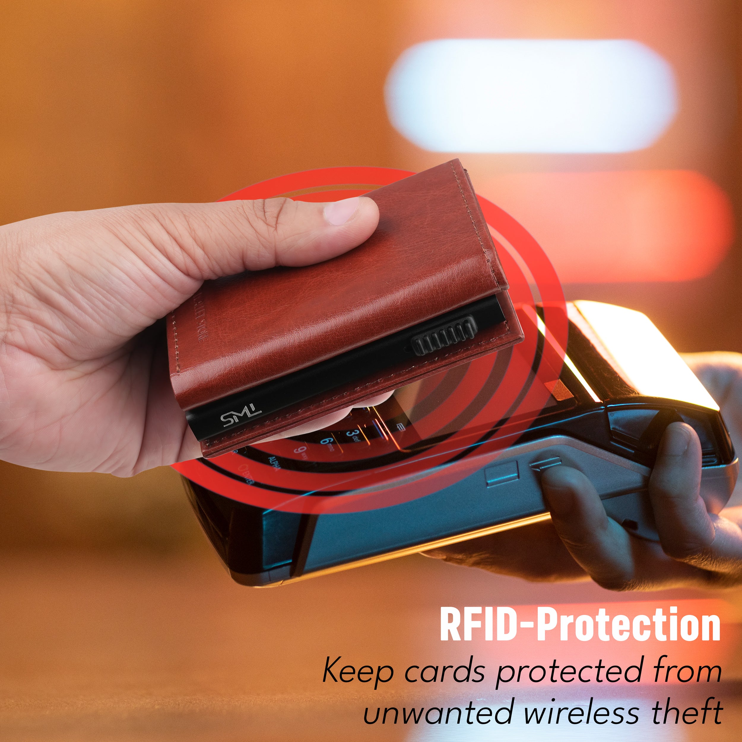 Cipher RFID-Protected Wallet With Detachable Cardholder - Tan