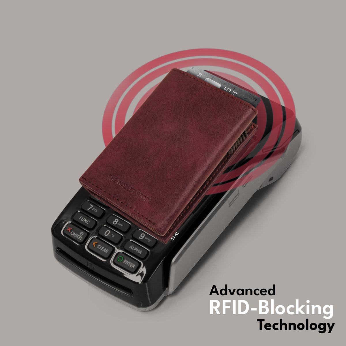 Guardian RFID Protection Wallet Card Holder - Wine