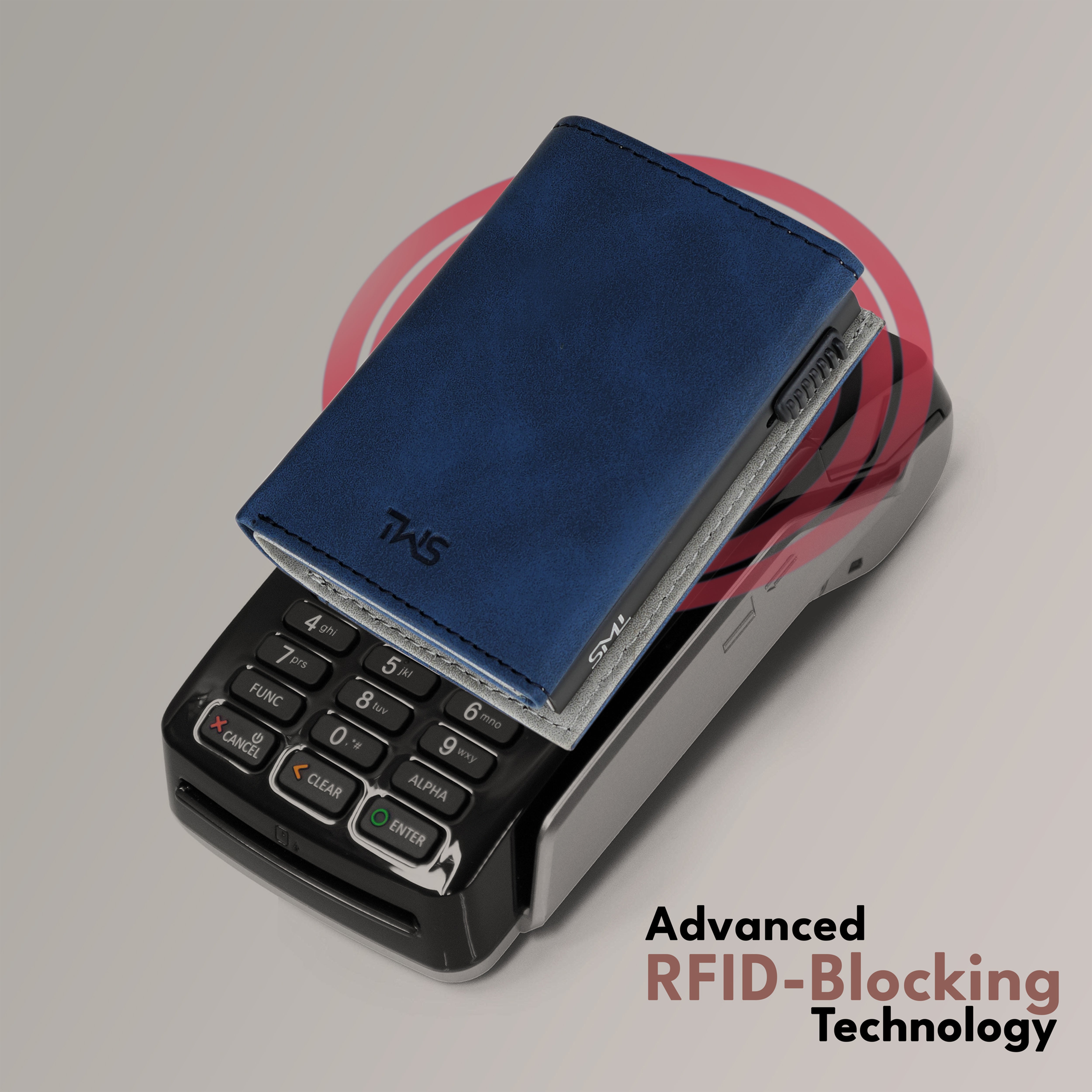 SlideX Neo RFID-Protected Dual Color Wallet Cardholder - Blue
