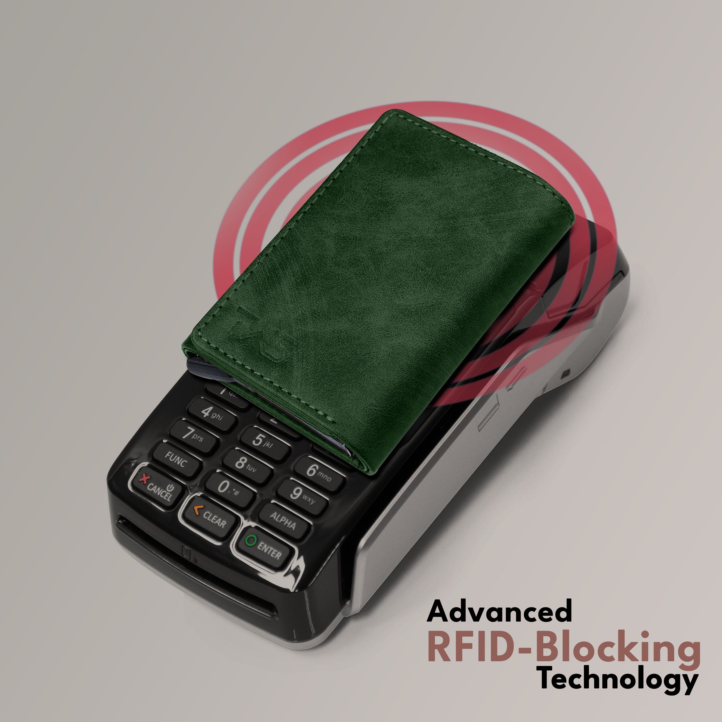 Maverick RFID Protected Wallet Cardholder Gift For Men - Green