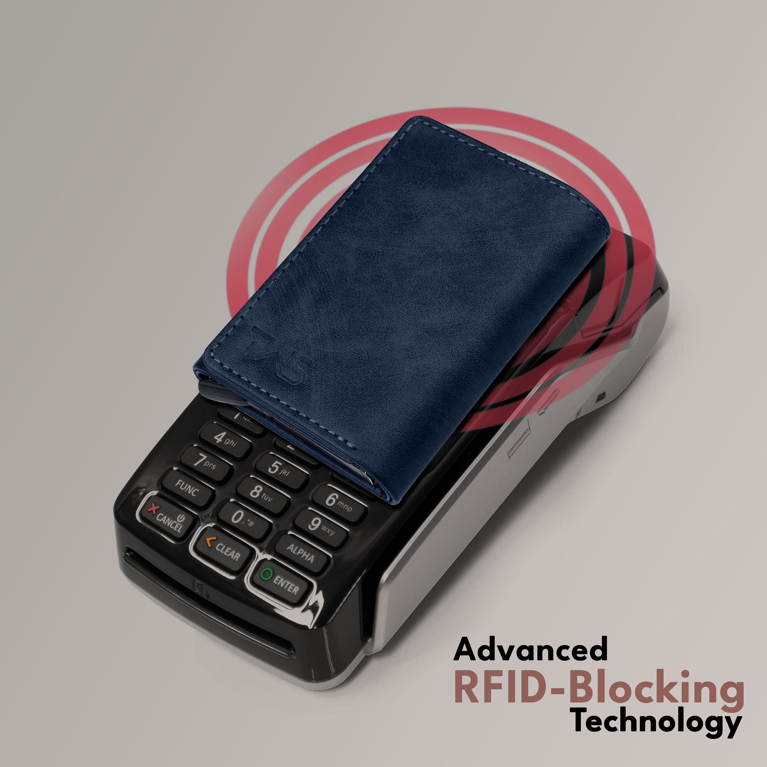 Maverick RFID-Protected Wallet Cardholder Gift For Men - Blue