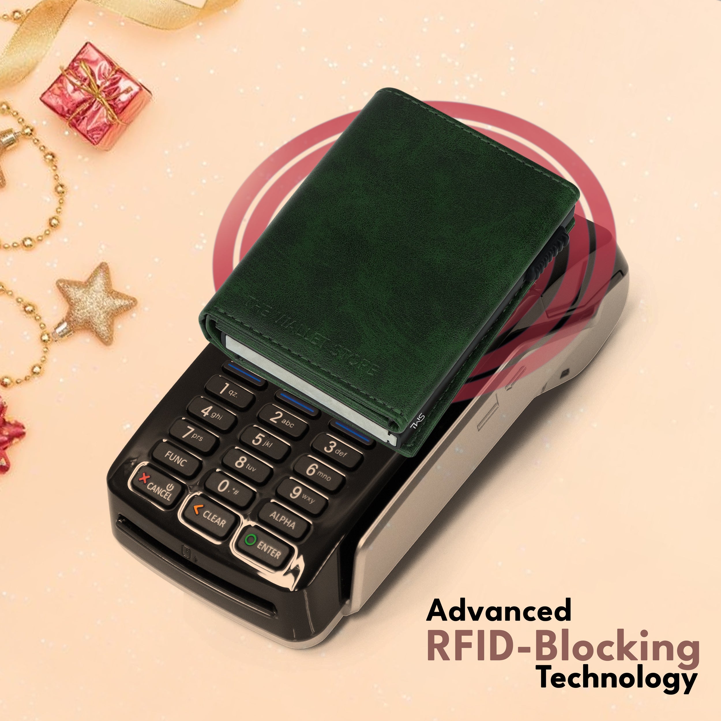 Defender RFID Protected Wallet Cardholder Gift For Men - Green