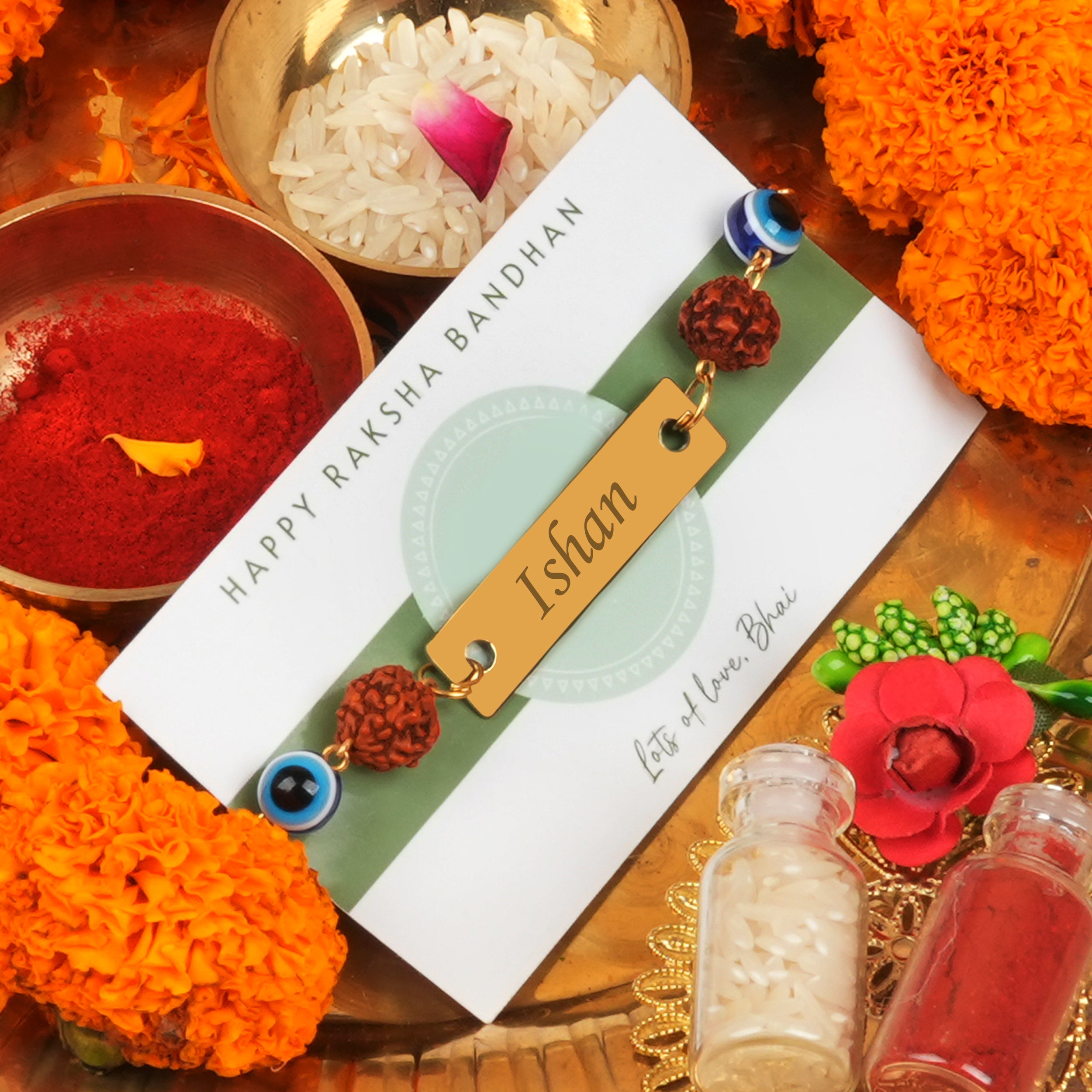 Personalized Sacred Strength Rakhi With Name