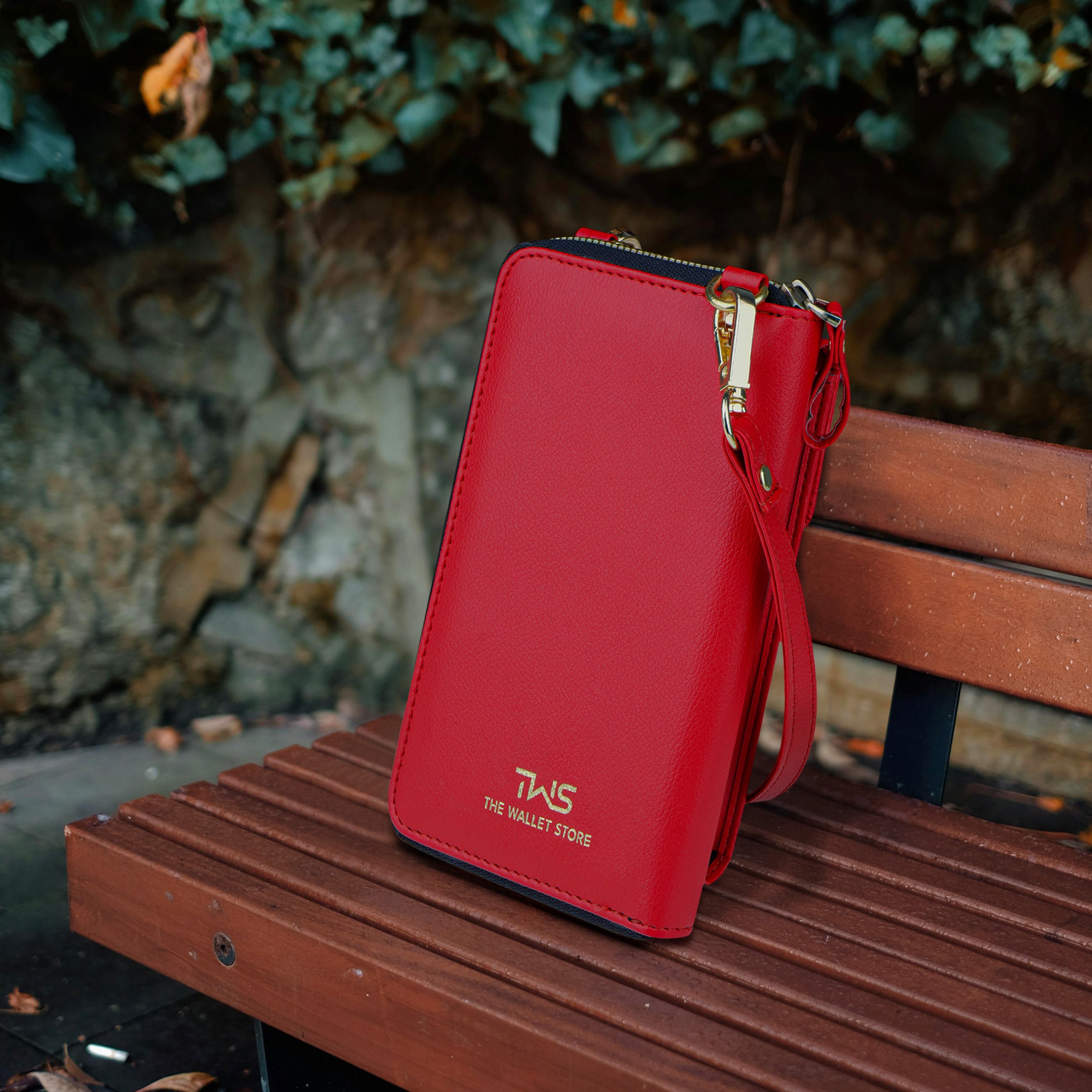 Go Glide Vegan Leather Crossbody Sling Bag - Red