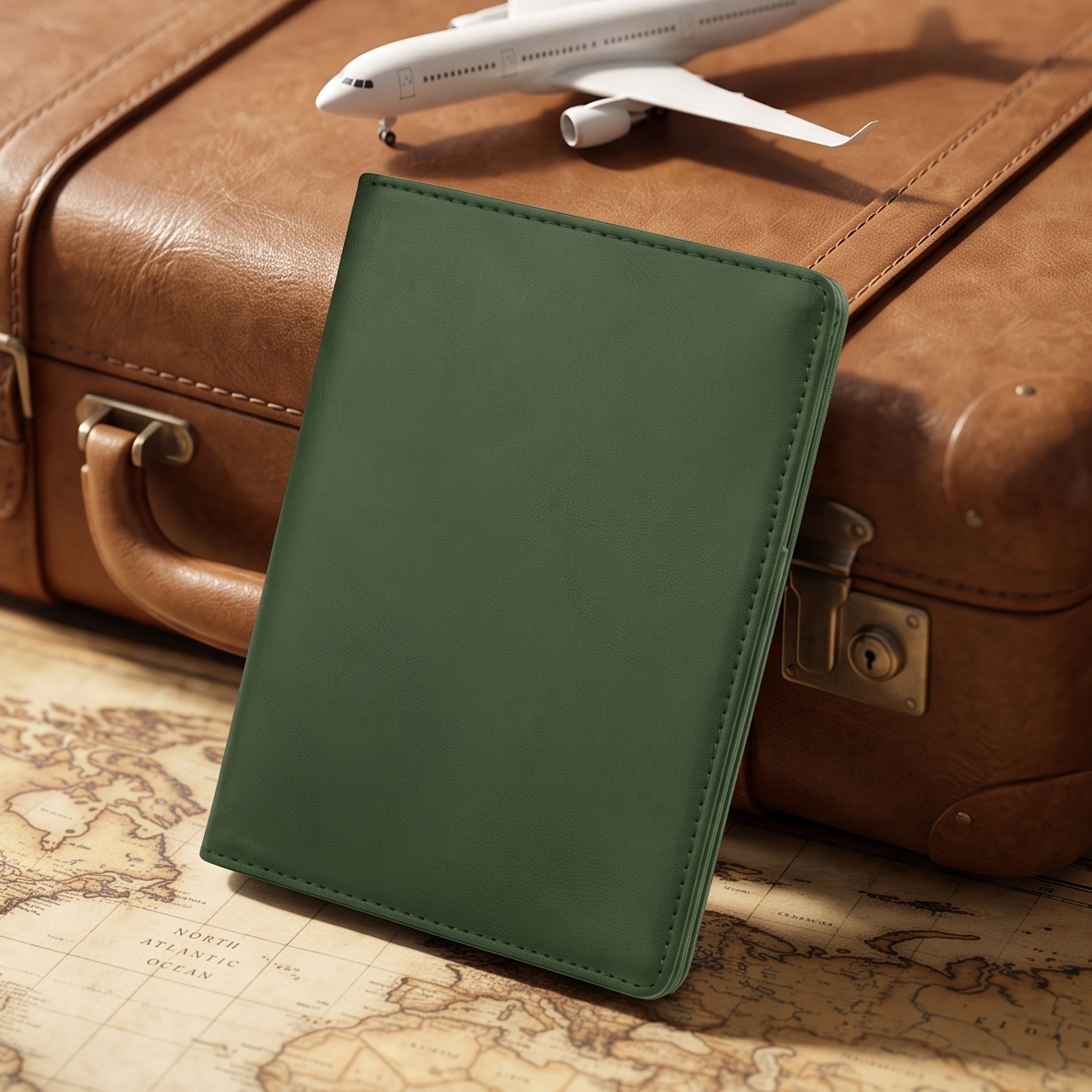 Horizon AirTag Passport Cover - Green