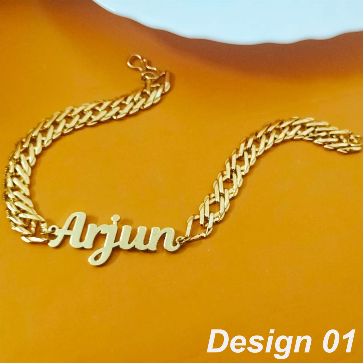 Personalized Designer Metal Rakhi With Name