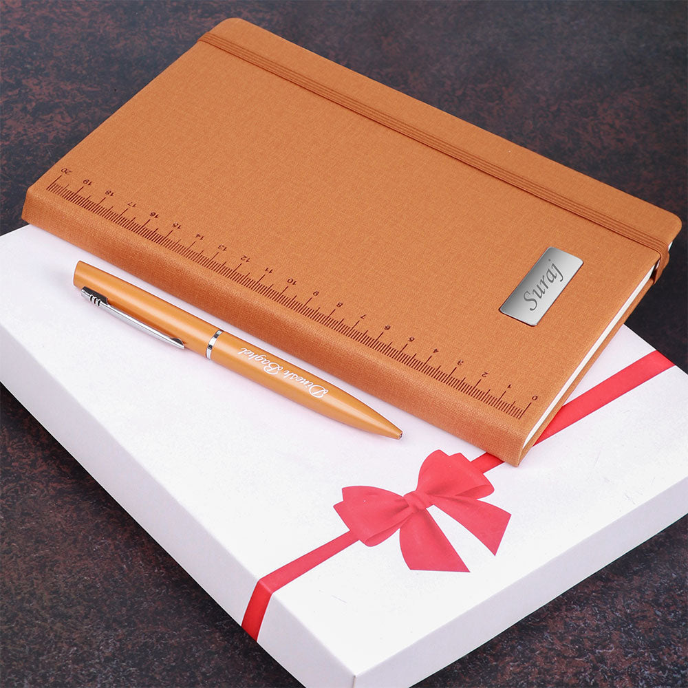 Personalized Ruler Design Diary With Name