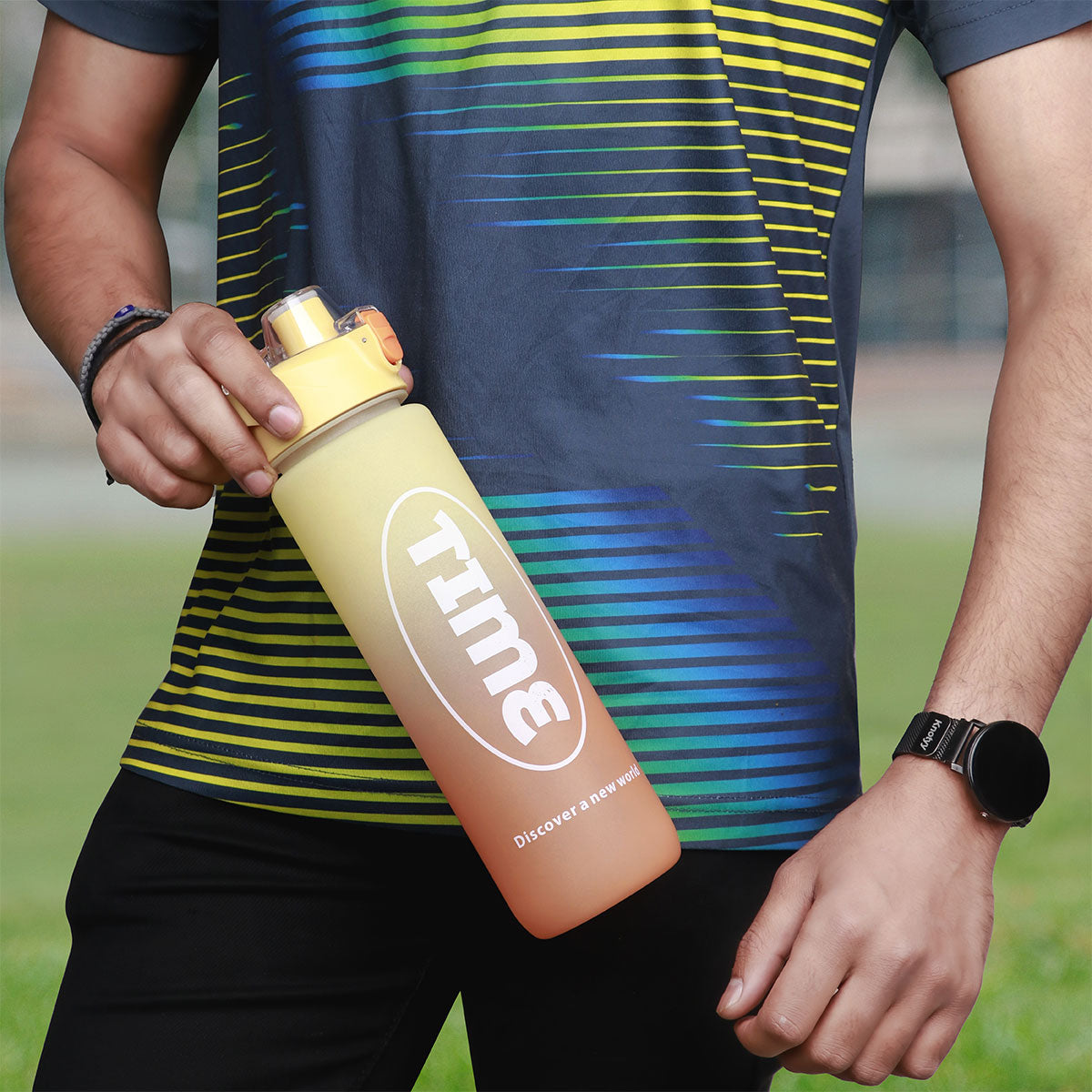Motivational Time Marker Sipper Water Bottle