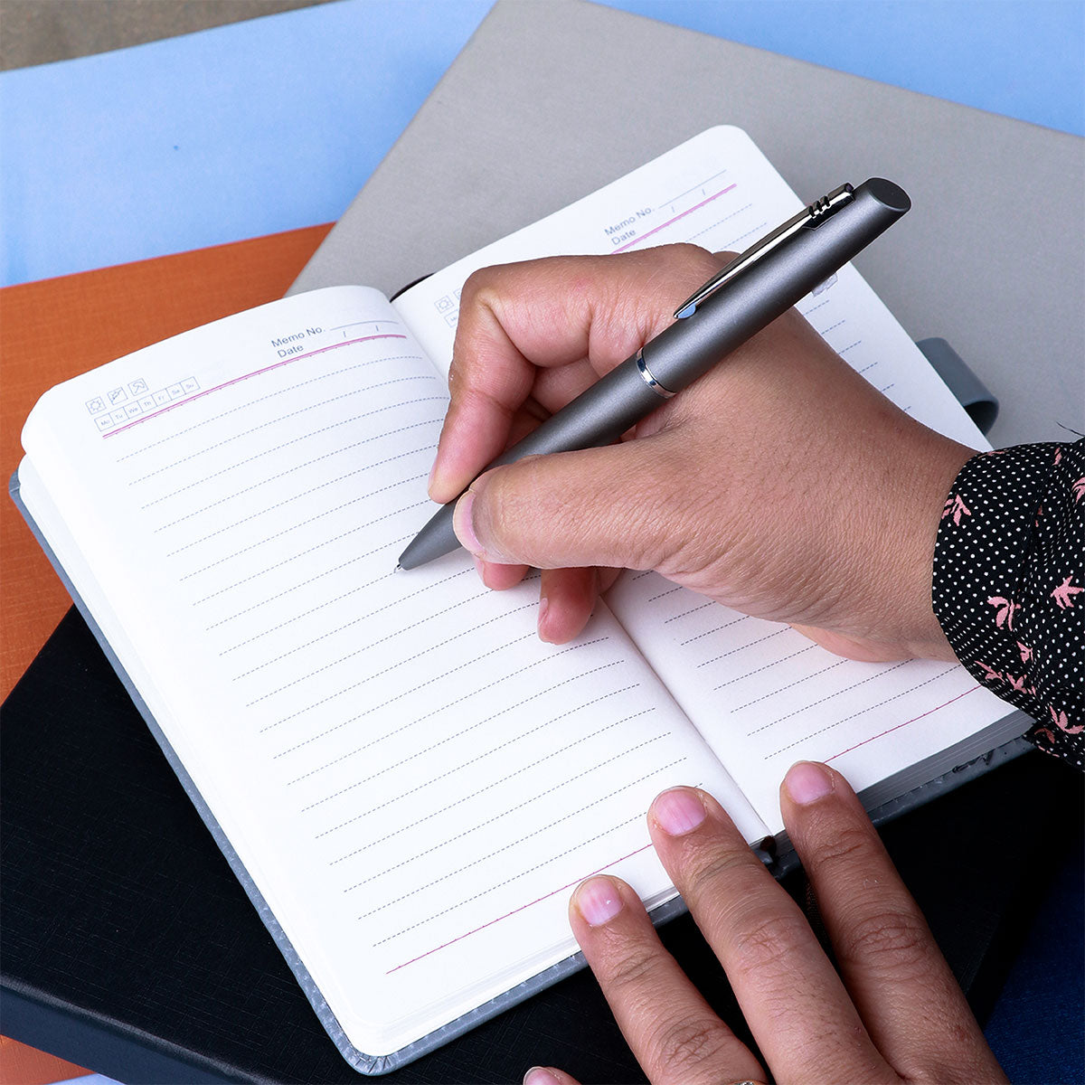 Personalized Mini Leather Diary & Pen Gift Set