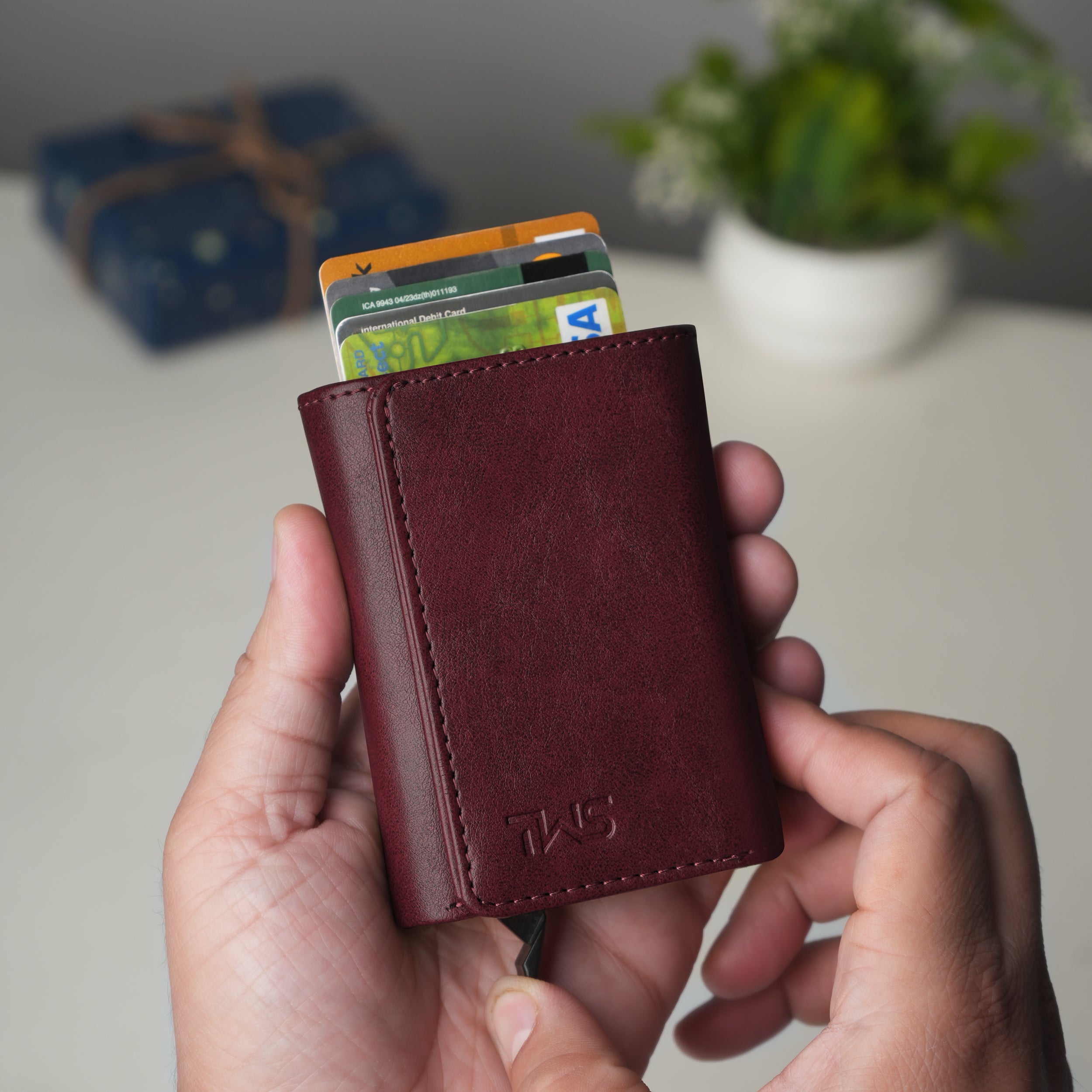 Maverick RFID Protected Wallet Cardholder Gift For Men - Wine