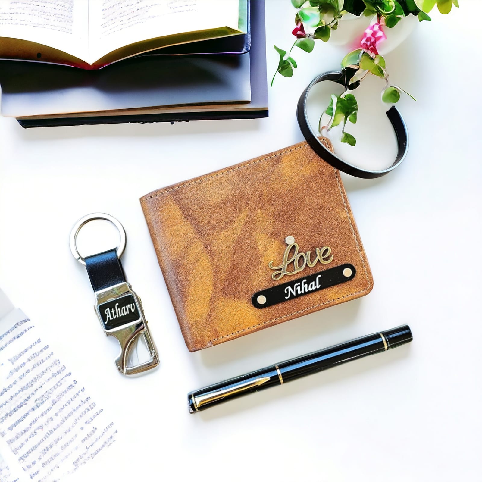 Personalized Turbo Leather Valentine Gift Set For Men