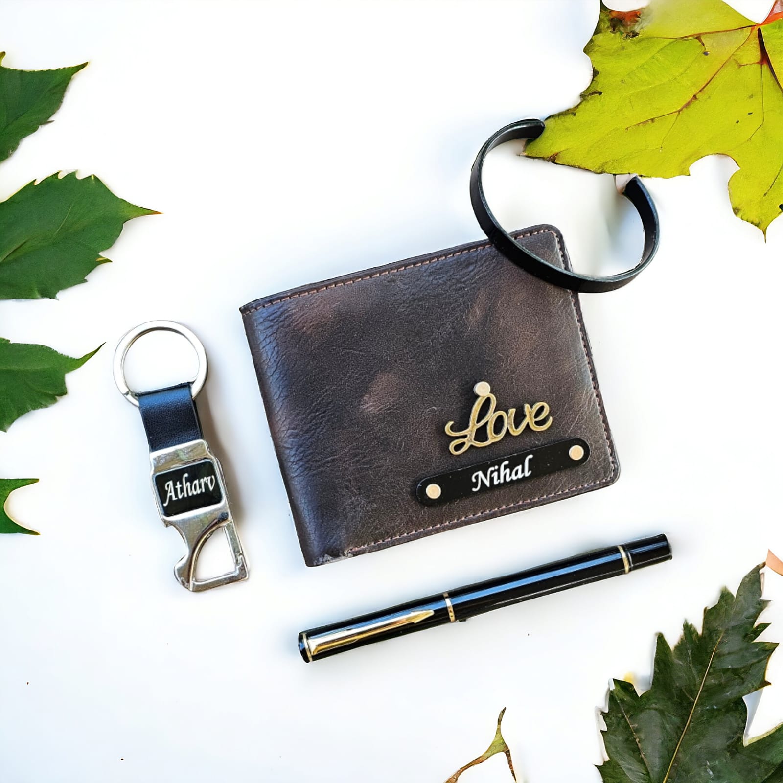 Personalized Turbo Leather Valentine Gift Set For Men