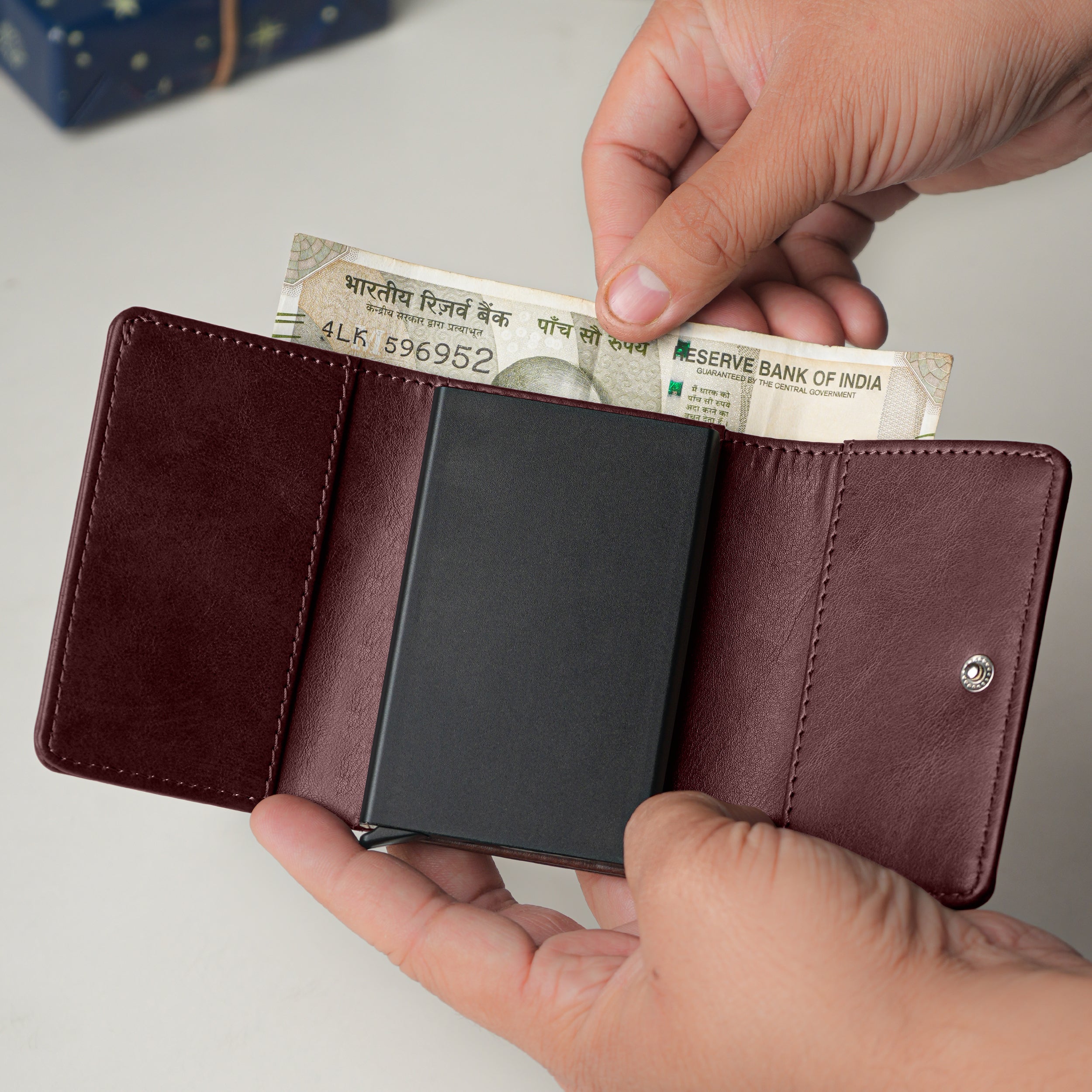 Maverick RFID Protected Wallet Cardholder Gift For Men - Wine