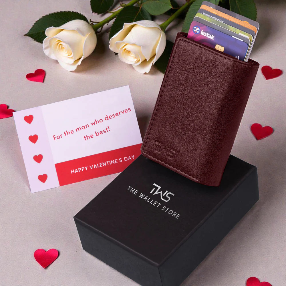 Maverick RFID Protected Wallet Cardholder Gift For Men - Wine