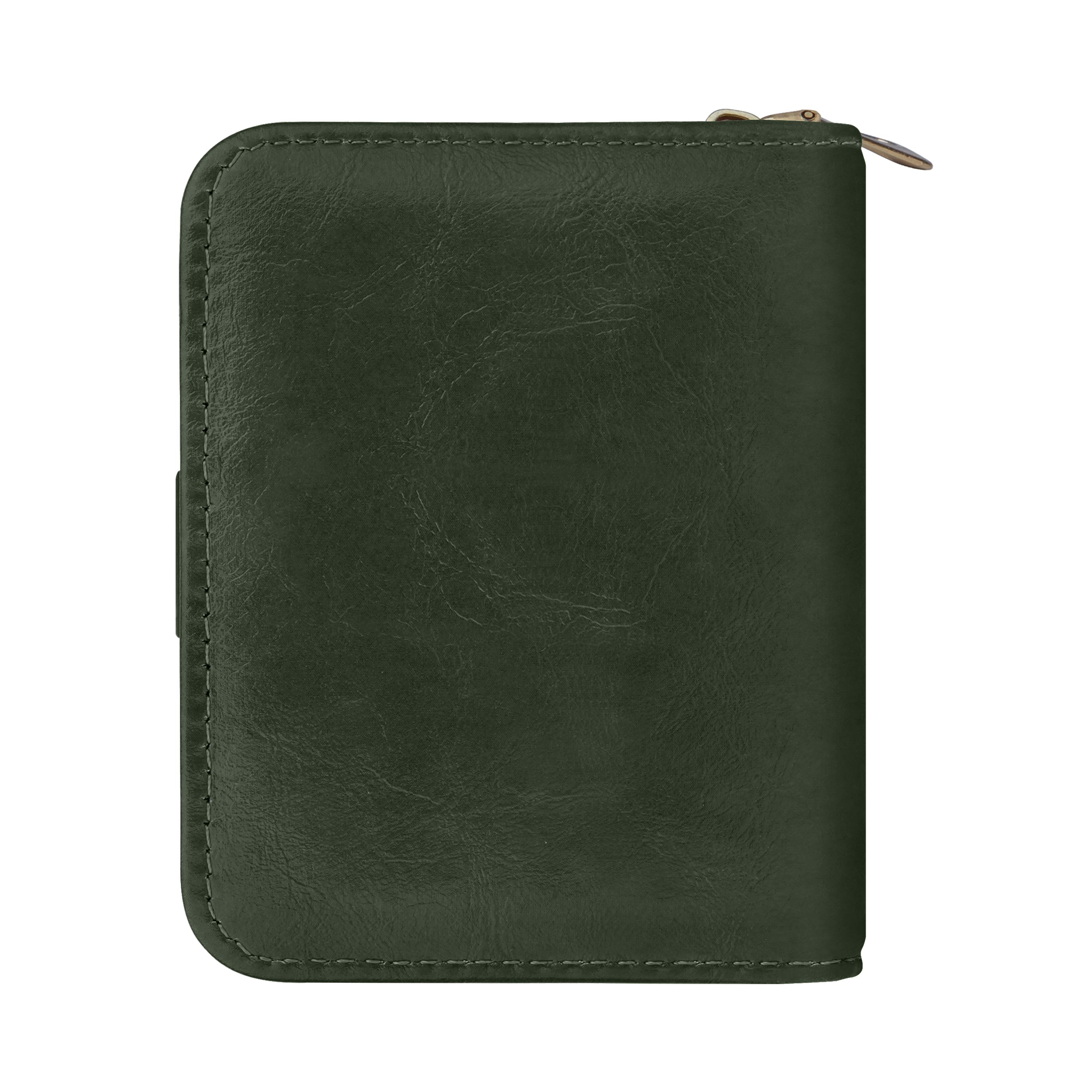 Rogue Fold Vegan Leather Zipper Wallet - Green