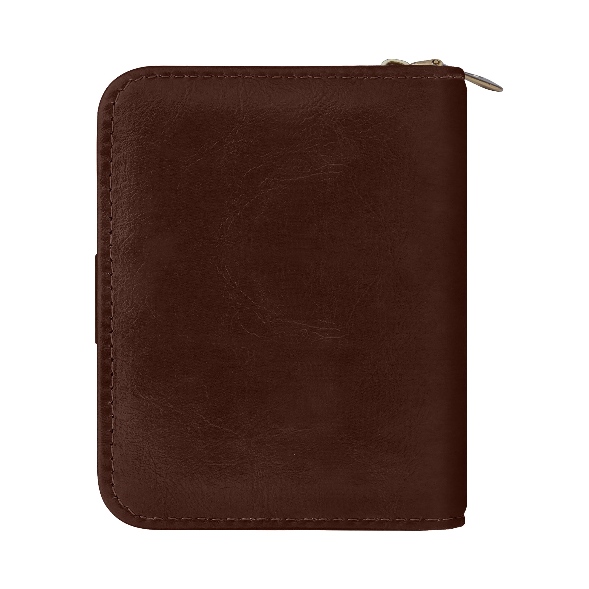 Rogue Fold Vegan Leather Zipper Wallet - Brown
