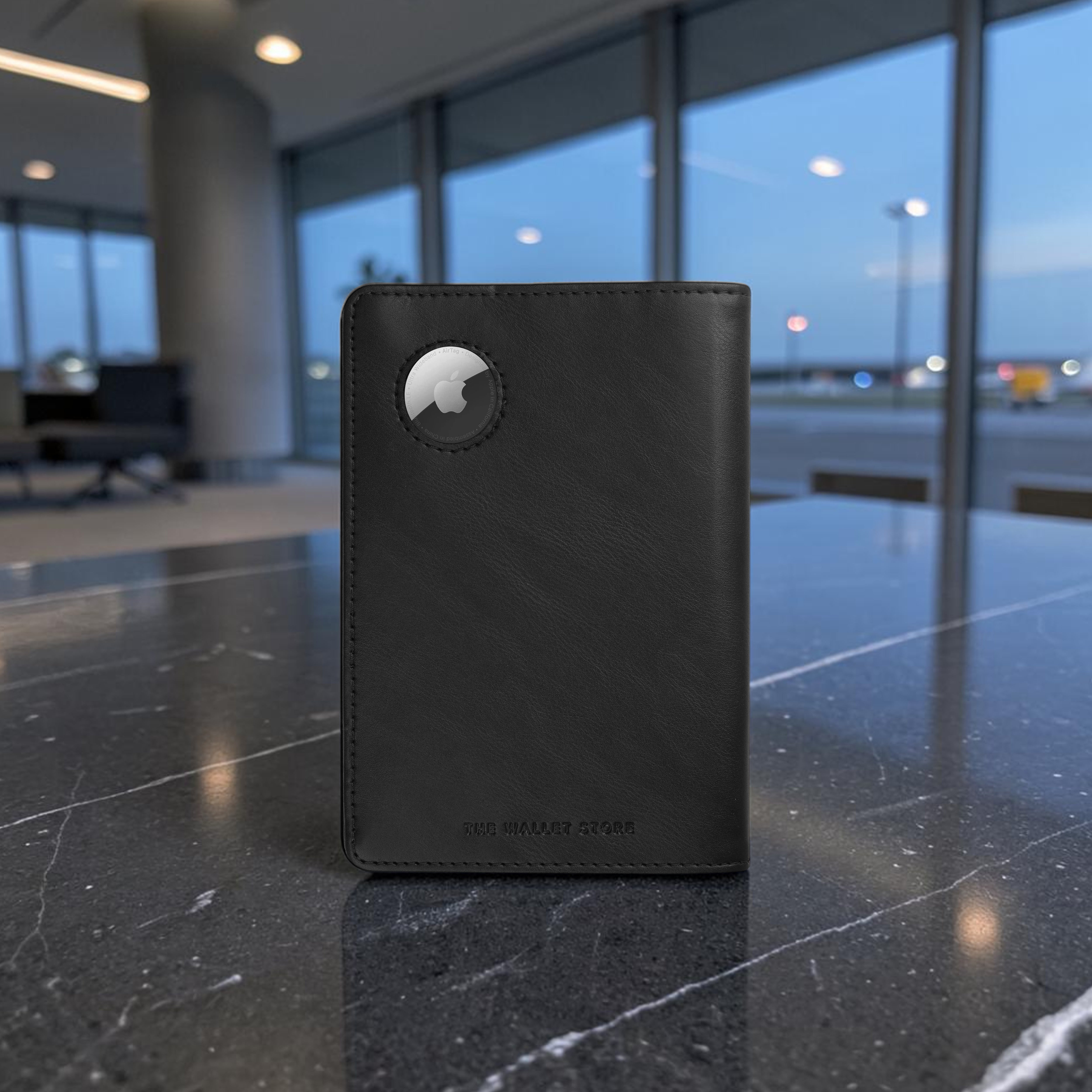 Horizon AirTag Passport Cover - Black