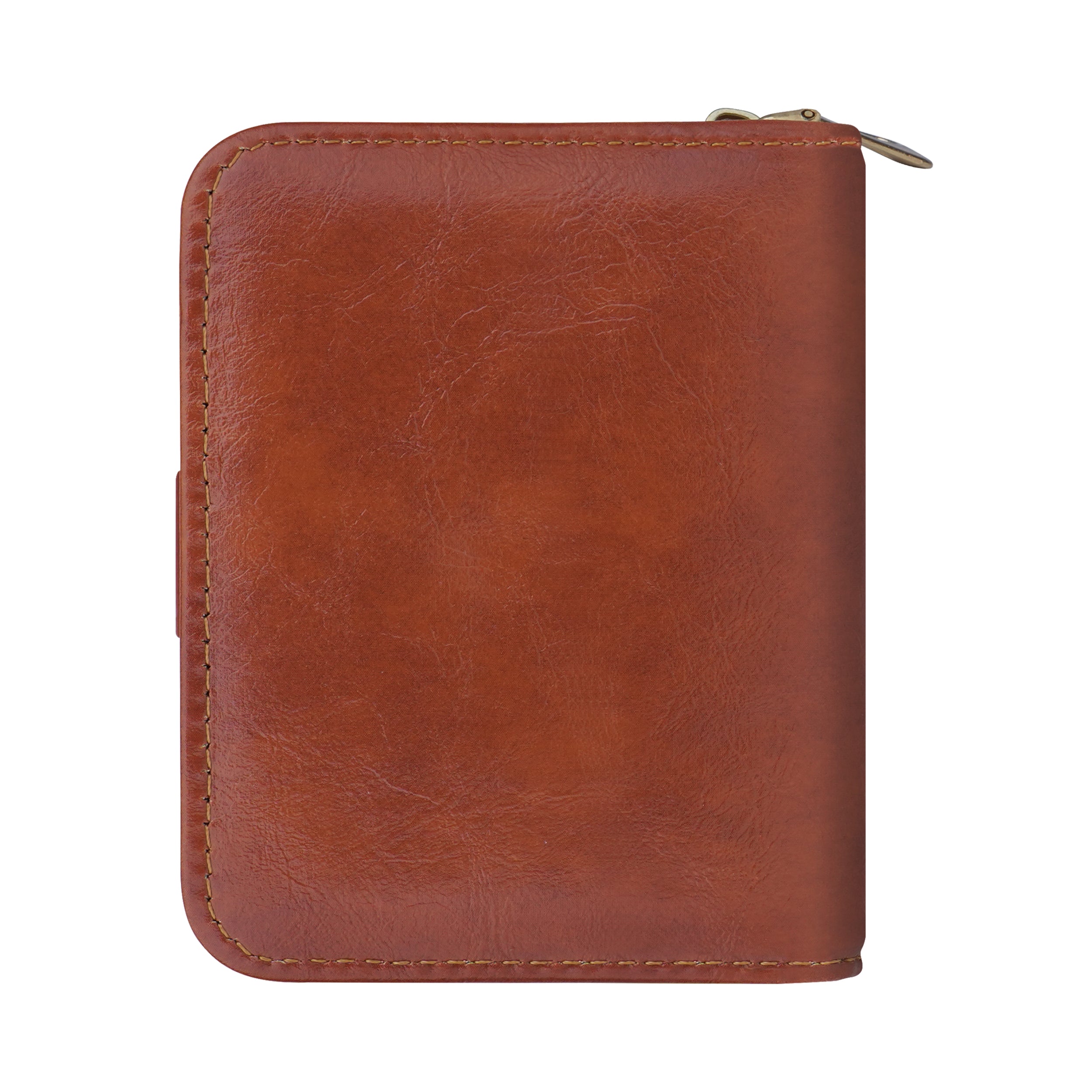 Rogue Fold Vegan Leather Zipper Wallet - Tan