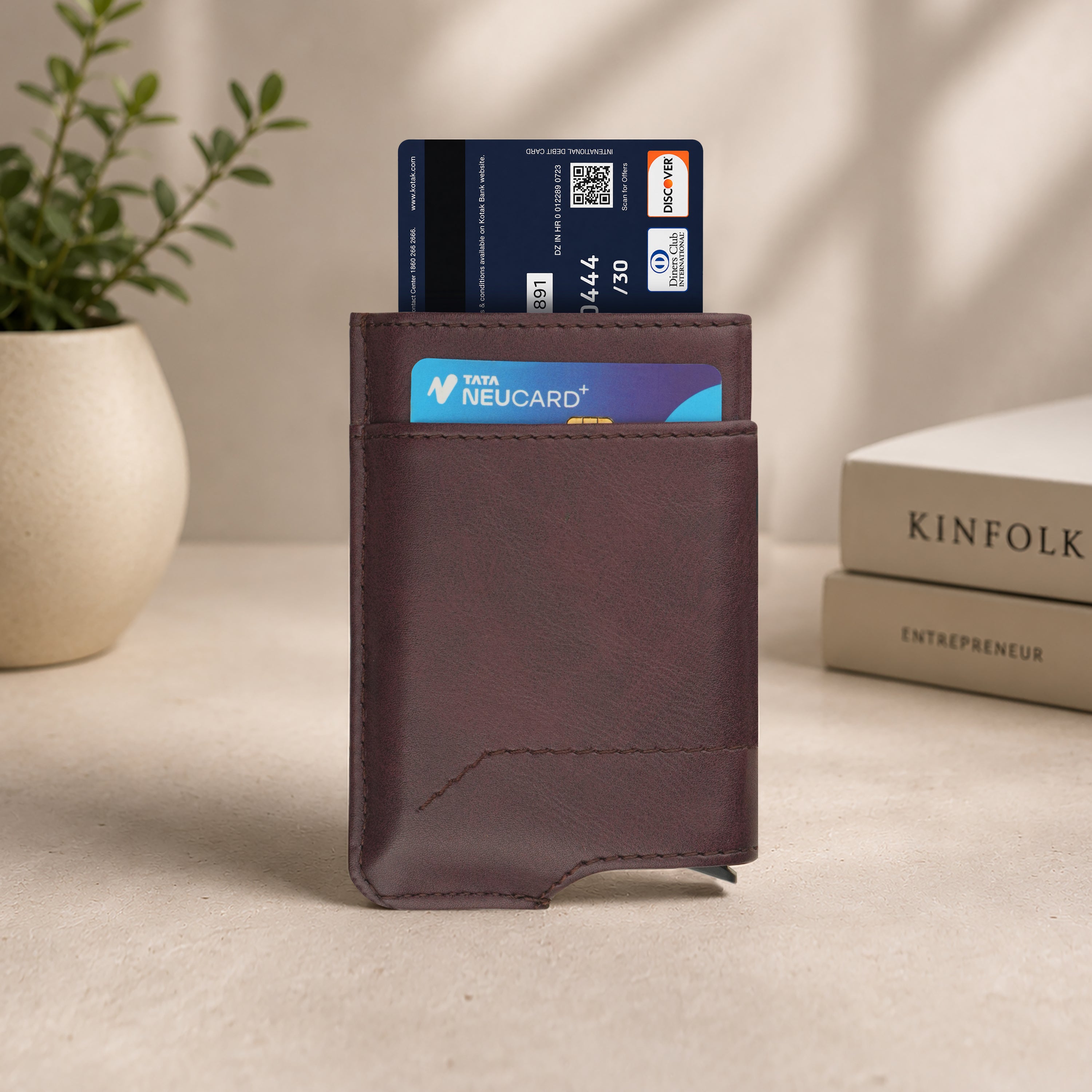 Apex RFID Protected Pop-Up Cardholder - Wine
