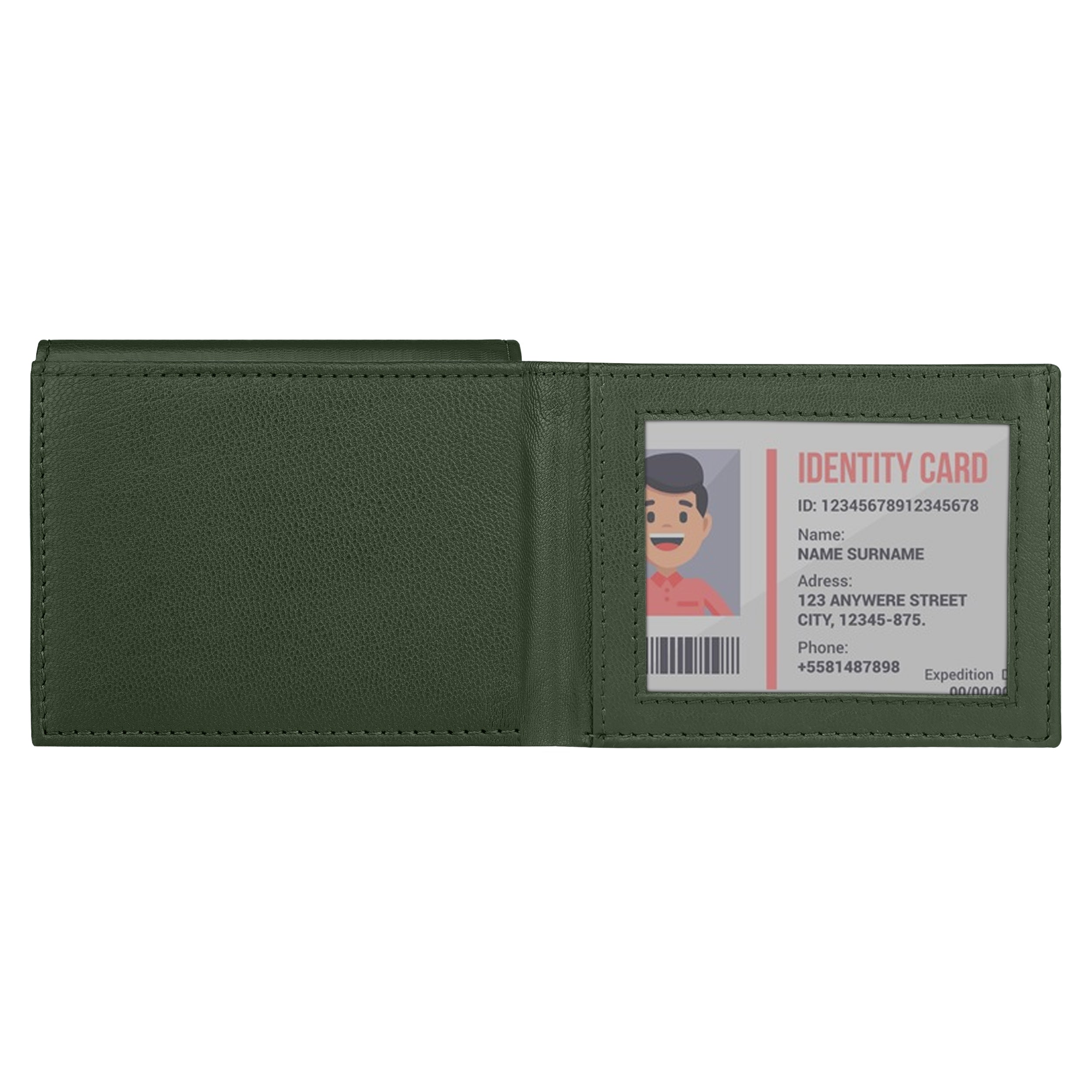 Fold Craft Genuine Leather Wallet For Men - Green