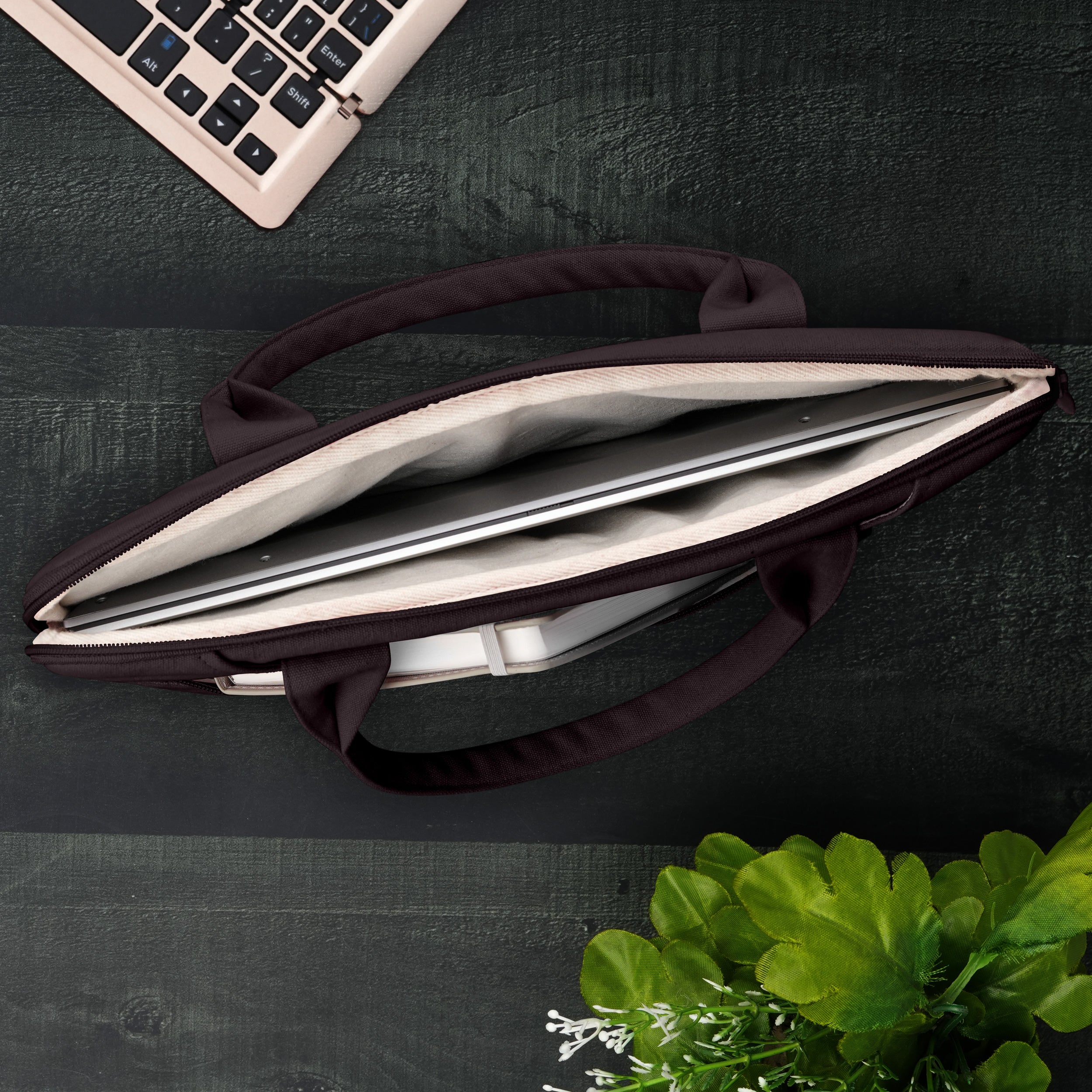 EcoCarry Canvas Laptop Bag - Brown