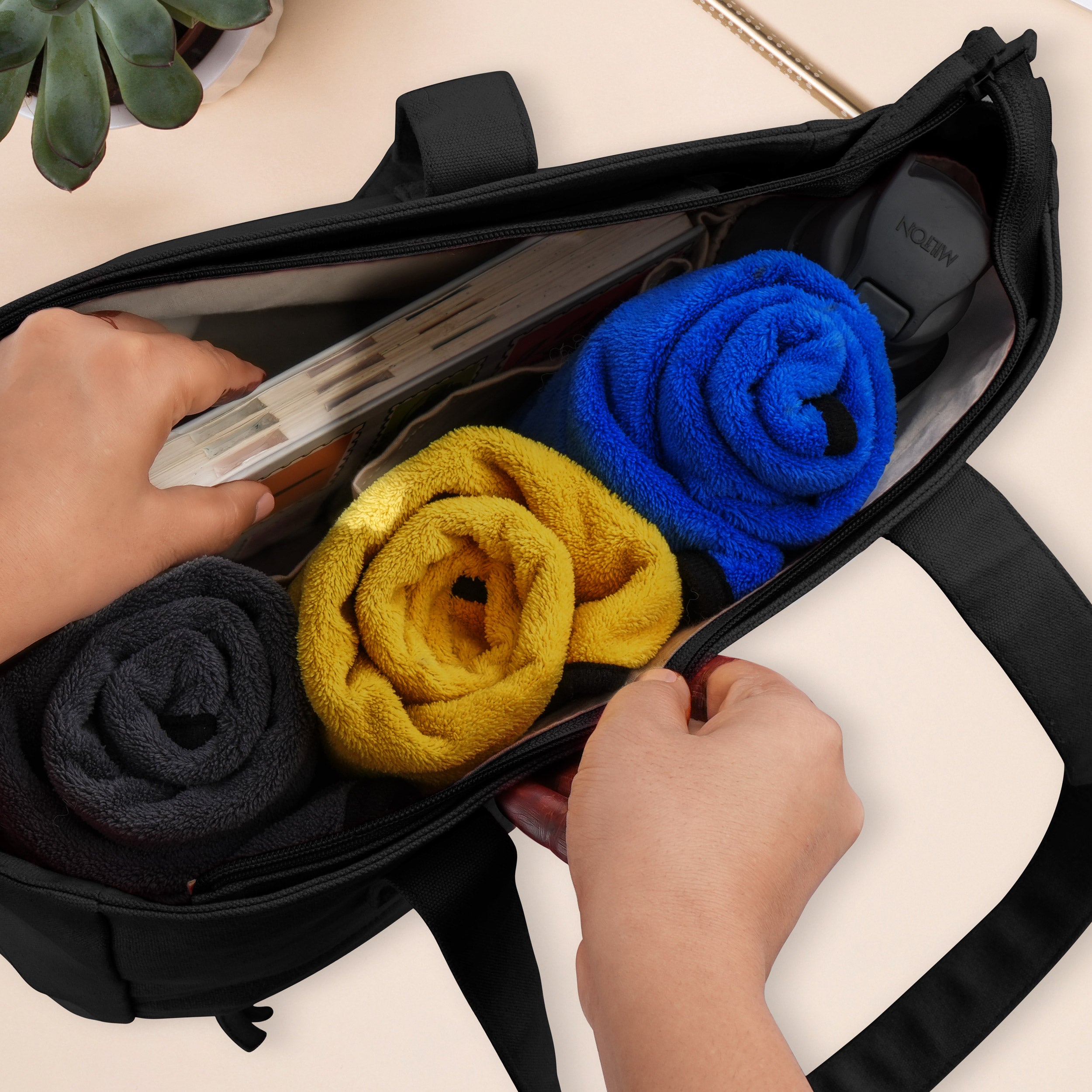EVERYDAY VIBRANT CANVAS TOTE BAG - BLACK