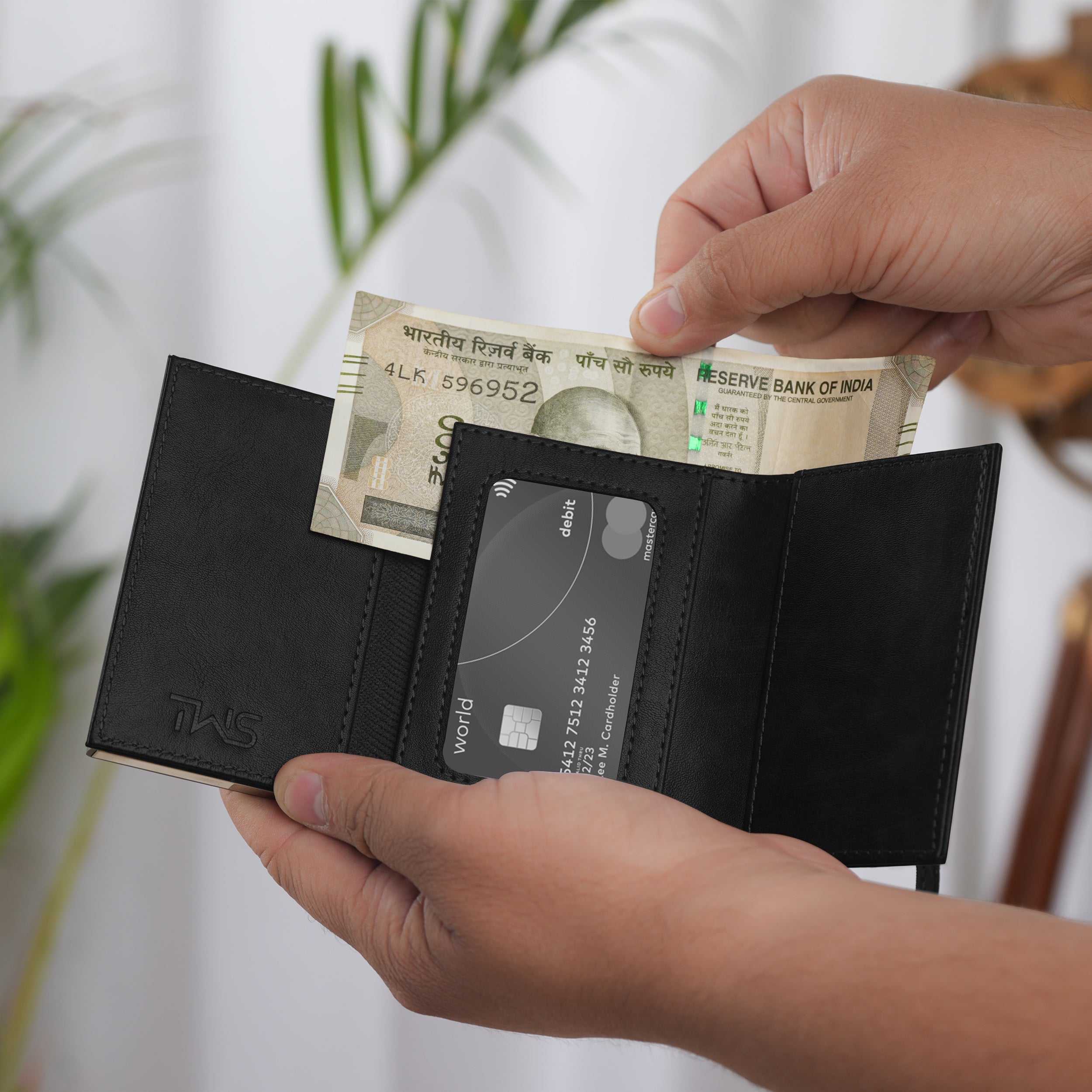 Defender RFID-Protected Wallet Cardholder Gift For Men - Black