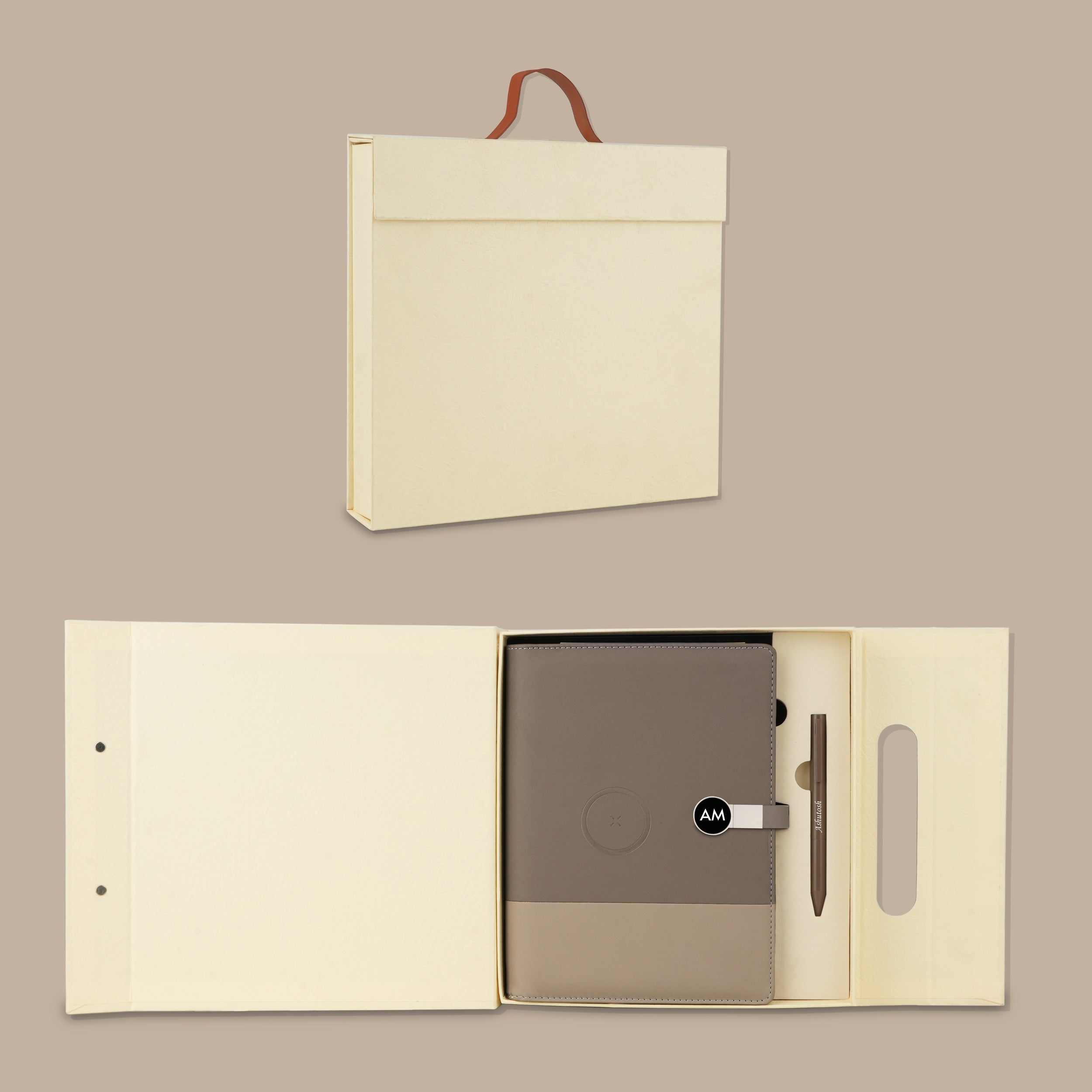 Personalized Power Scribe Diary & Pen Set With Inbuilt LED light & Wireless Charging