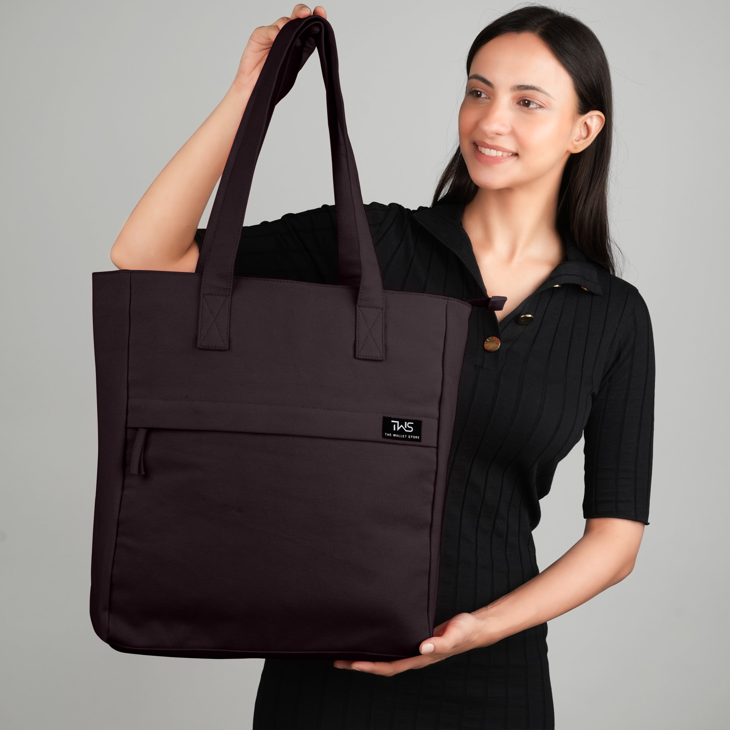 EVERYDAY VIBRANT CANVAS TOTE BAG - BROWN