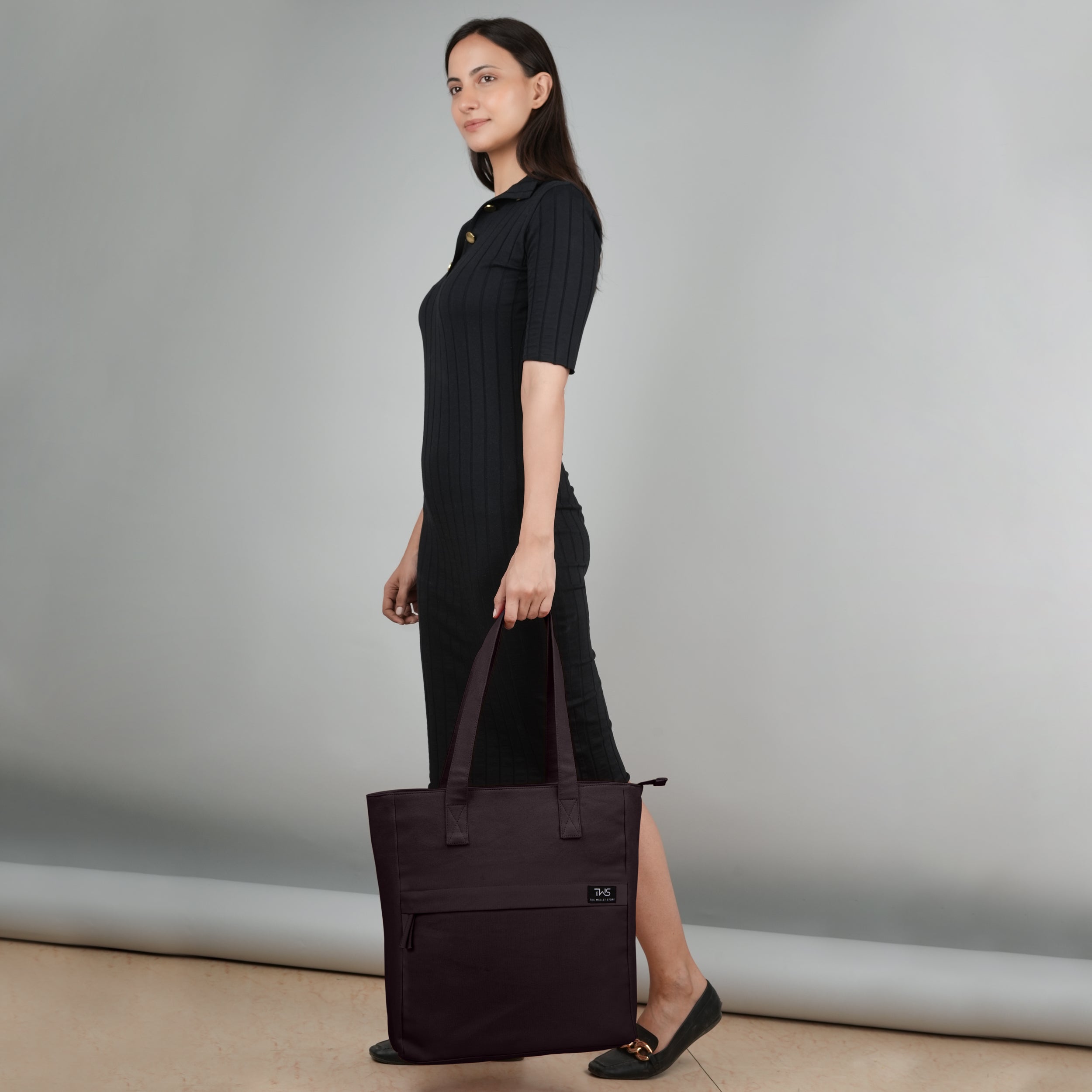 EVERYDAY VIBRANT CANVAS TOTE BAG - BROWN