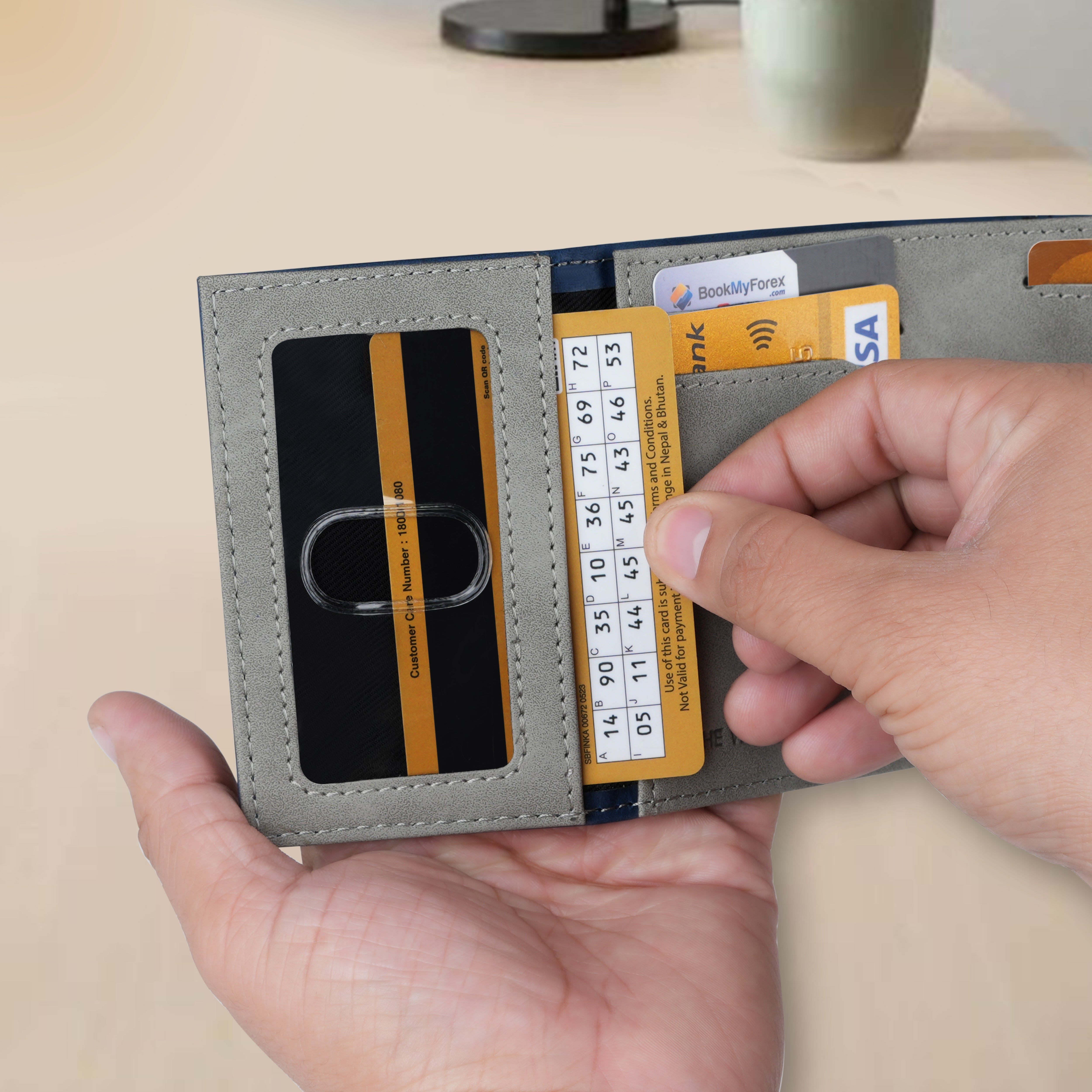 SlideX Neo RFID-Protected Dual Color Wallet Cardholder - Blue