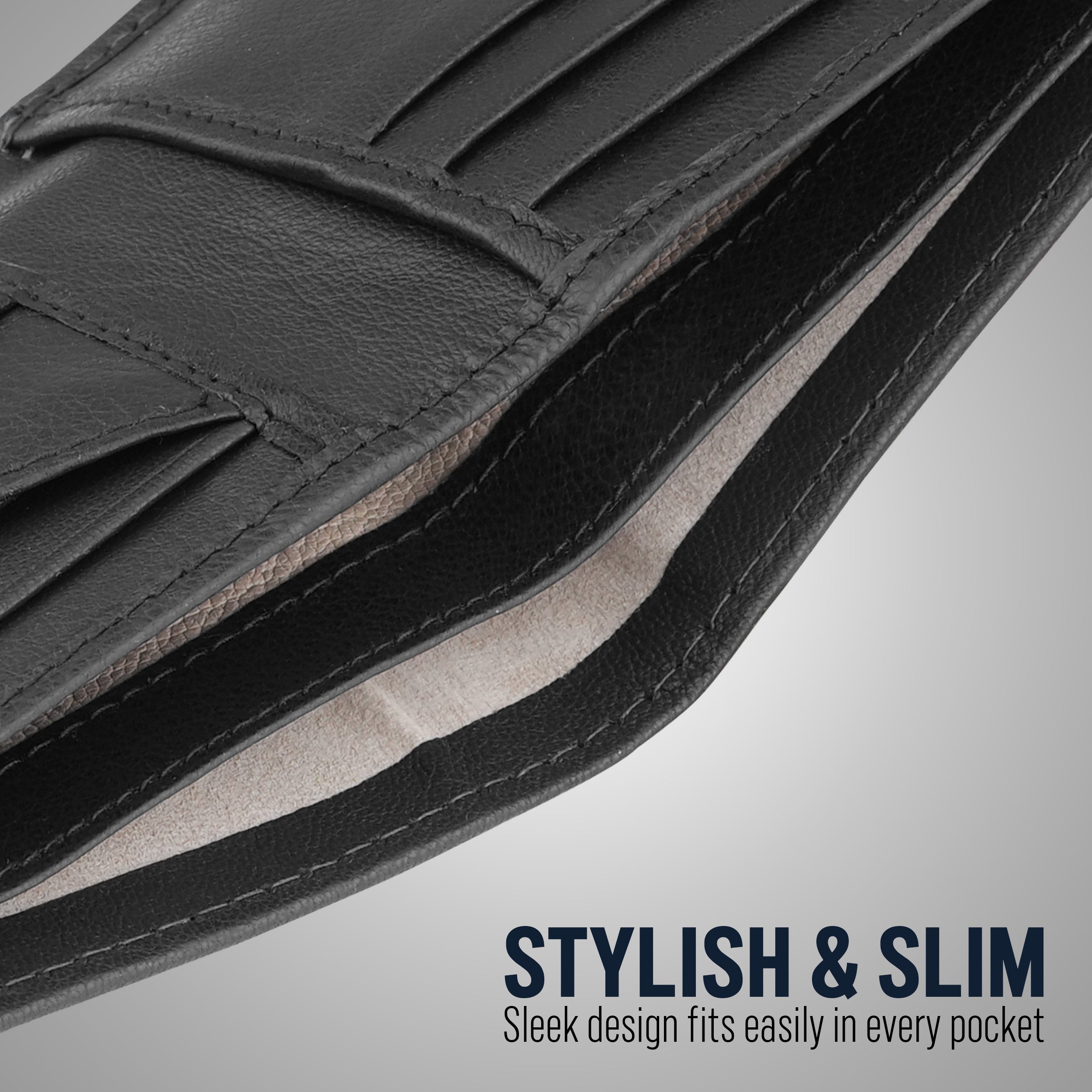 Carry Mate Genuine Leather Wallet For Men - Black