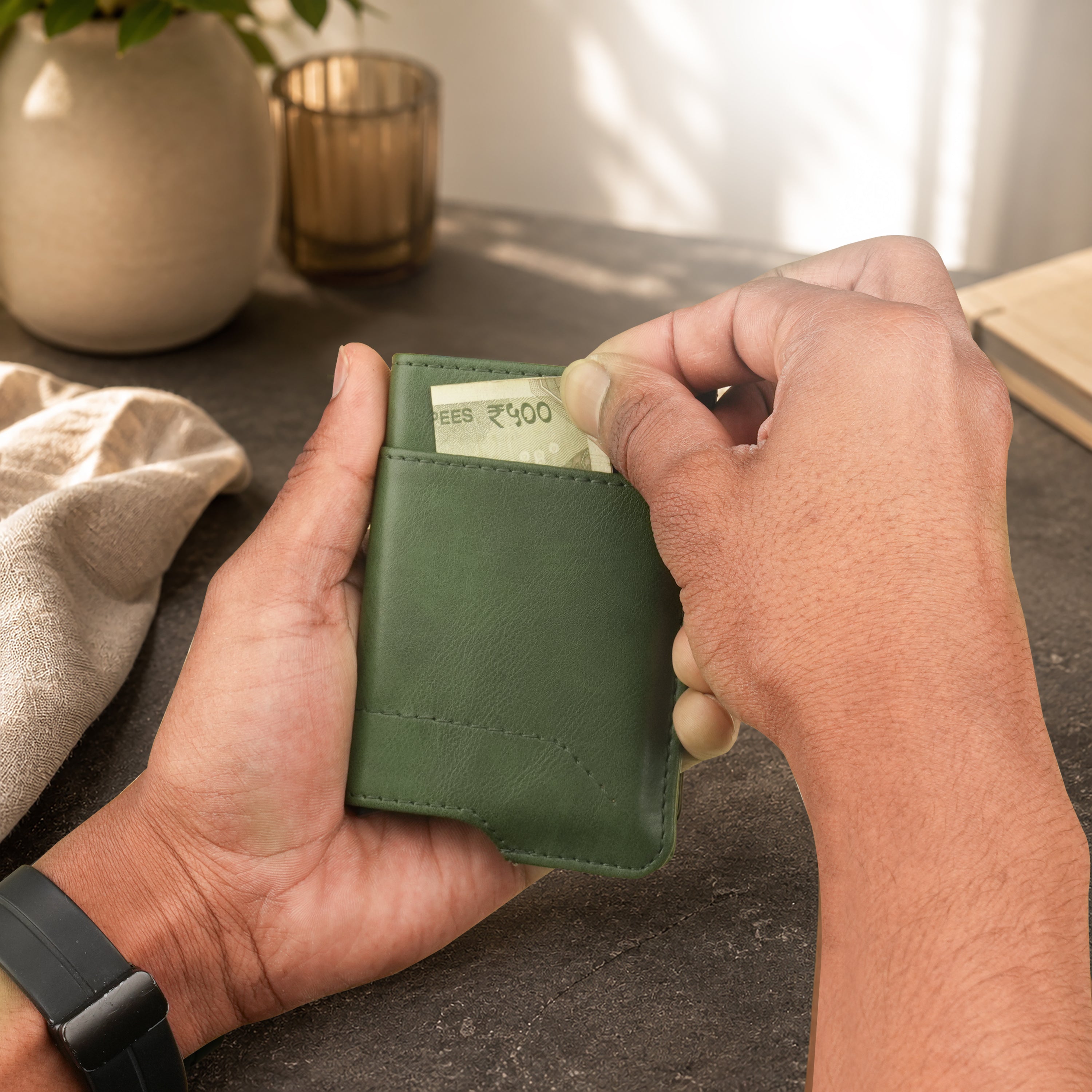 Apex RFID Protected Pop-Up Cardholder - Green