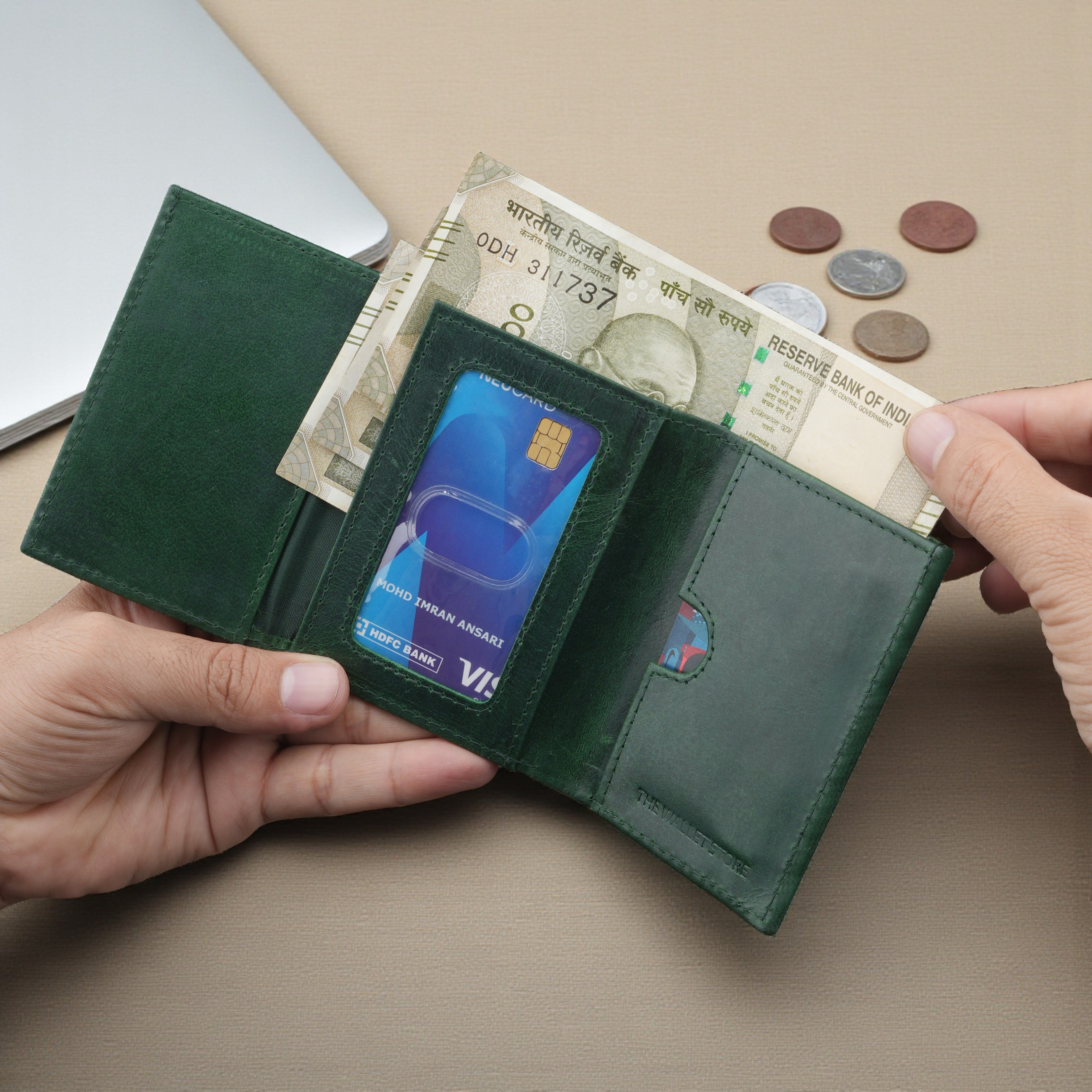 Defender 2.0 RFID Protected Cardholder Wallet - Green