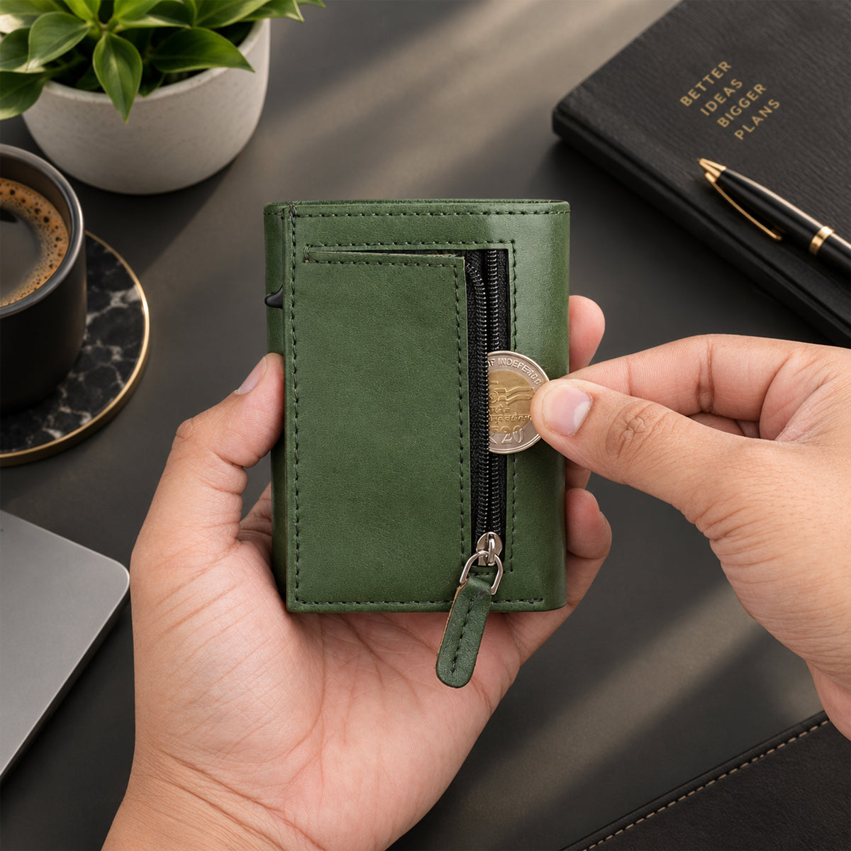 Guardian RFID Protection Wallet Card Holder - Green