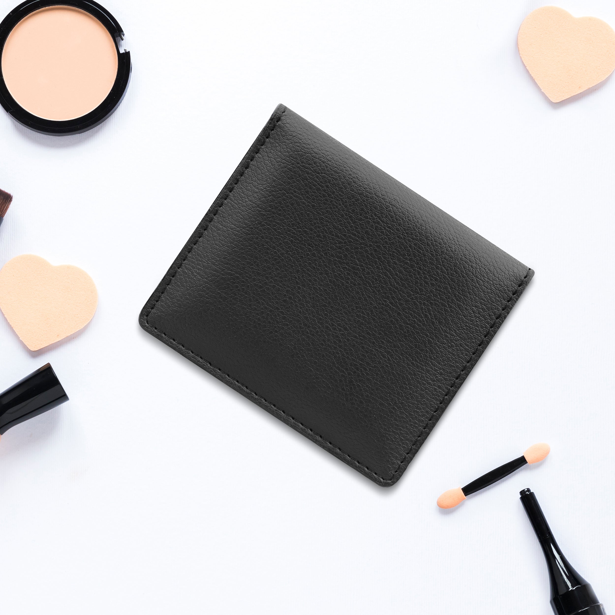 Glimmer Glow Mirror Wallet For Her | Black-Red