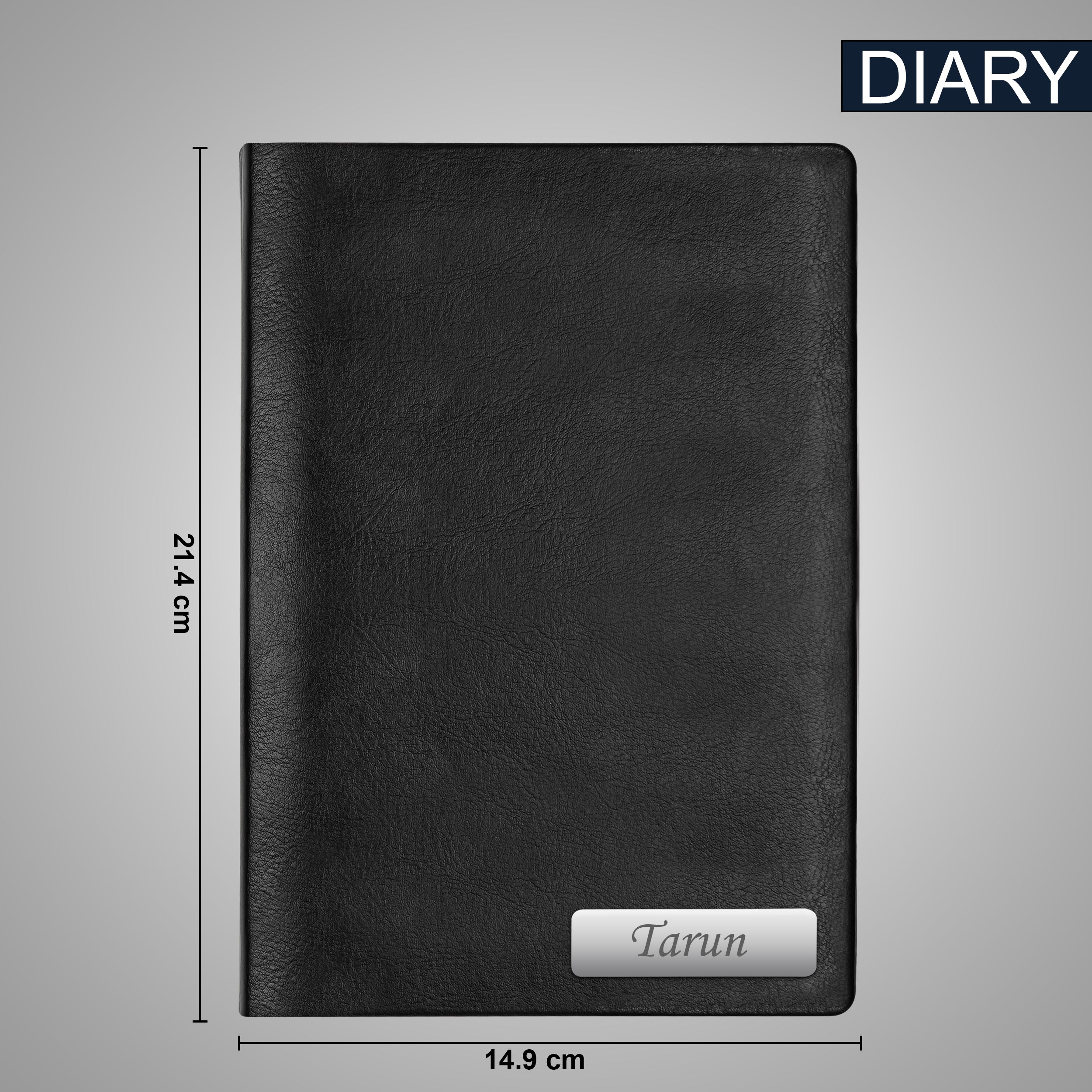 Personalized Signature Luxe Diary Pen Keychain Perfume & Flask Gift Set - Black