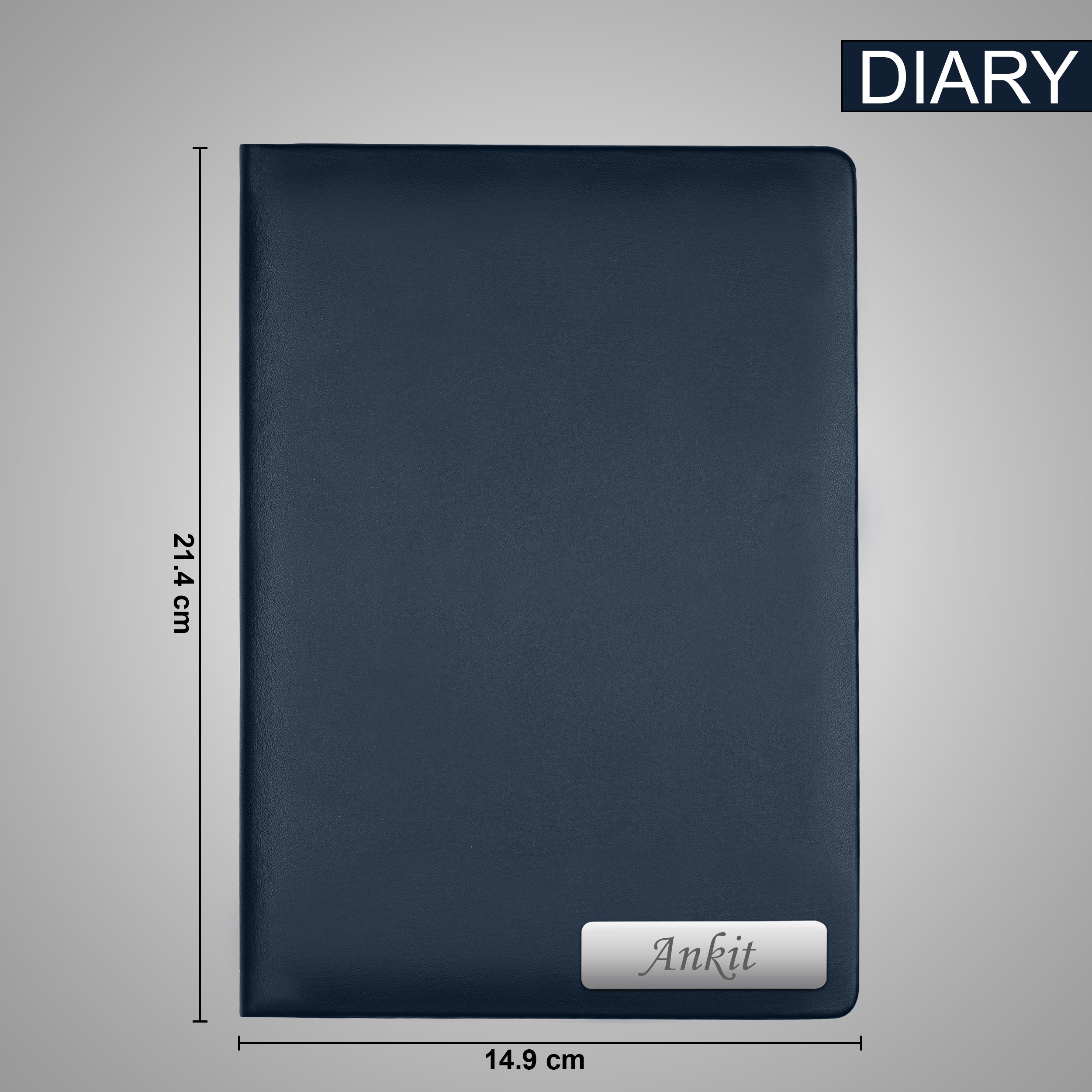 Personalized Signature Luxe Diary Pen Keychain Perfume & Flask Gift Set - Blue