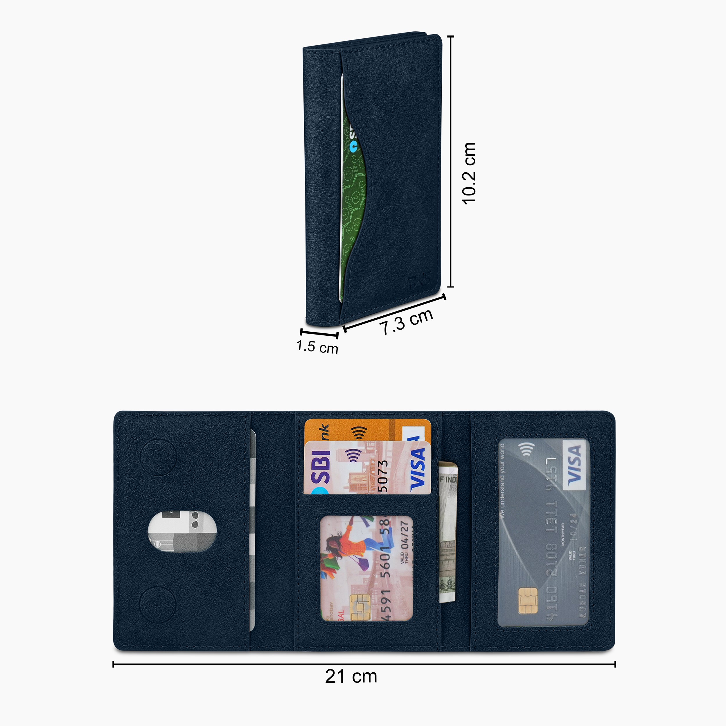 UrbanMag Secure MagSafe Tri-Fold Cardholder - Blue
