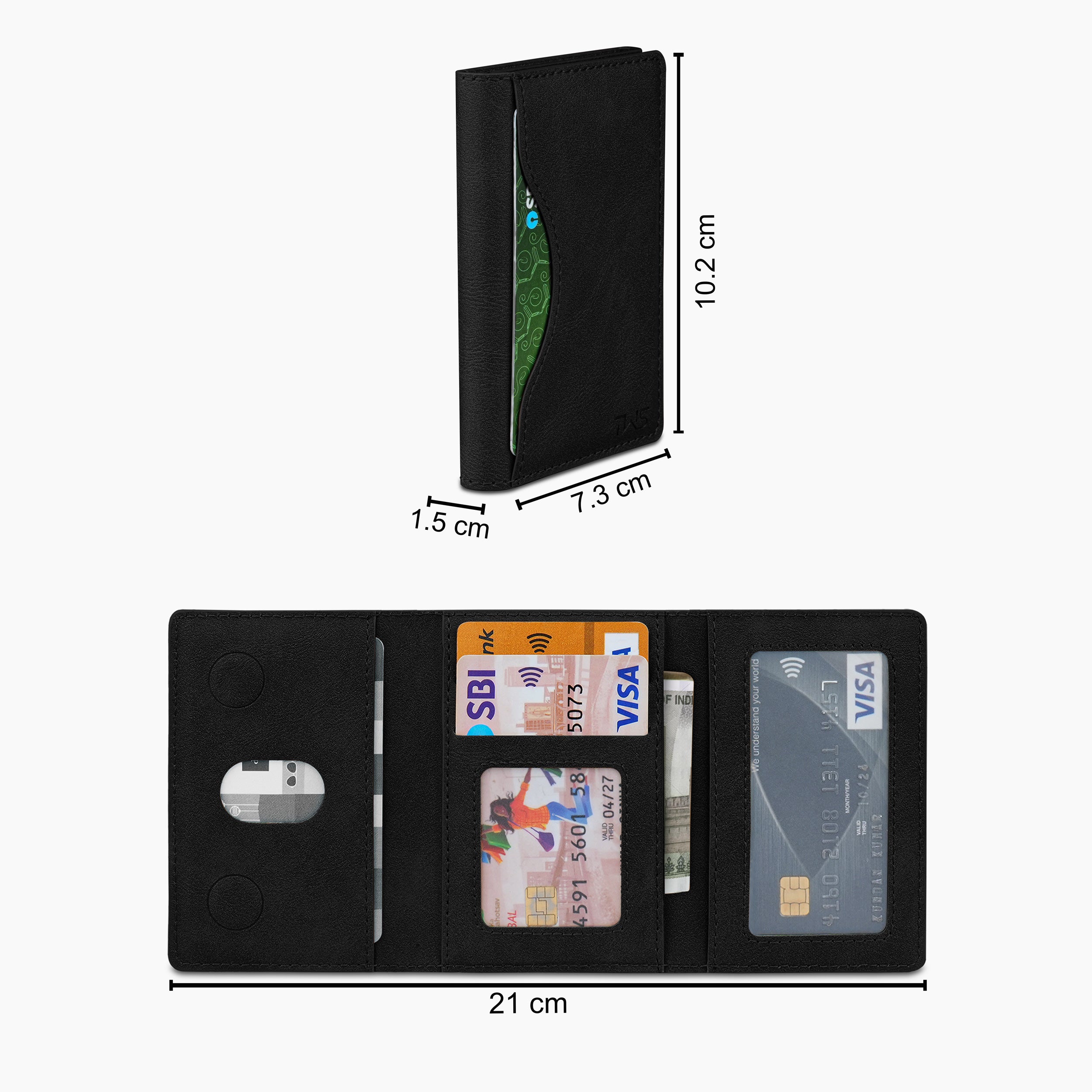 UrbanMag Secure MagSafe Tri-Fold Cardholder - Black