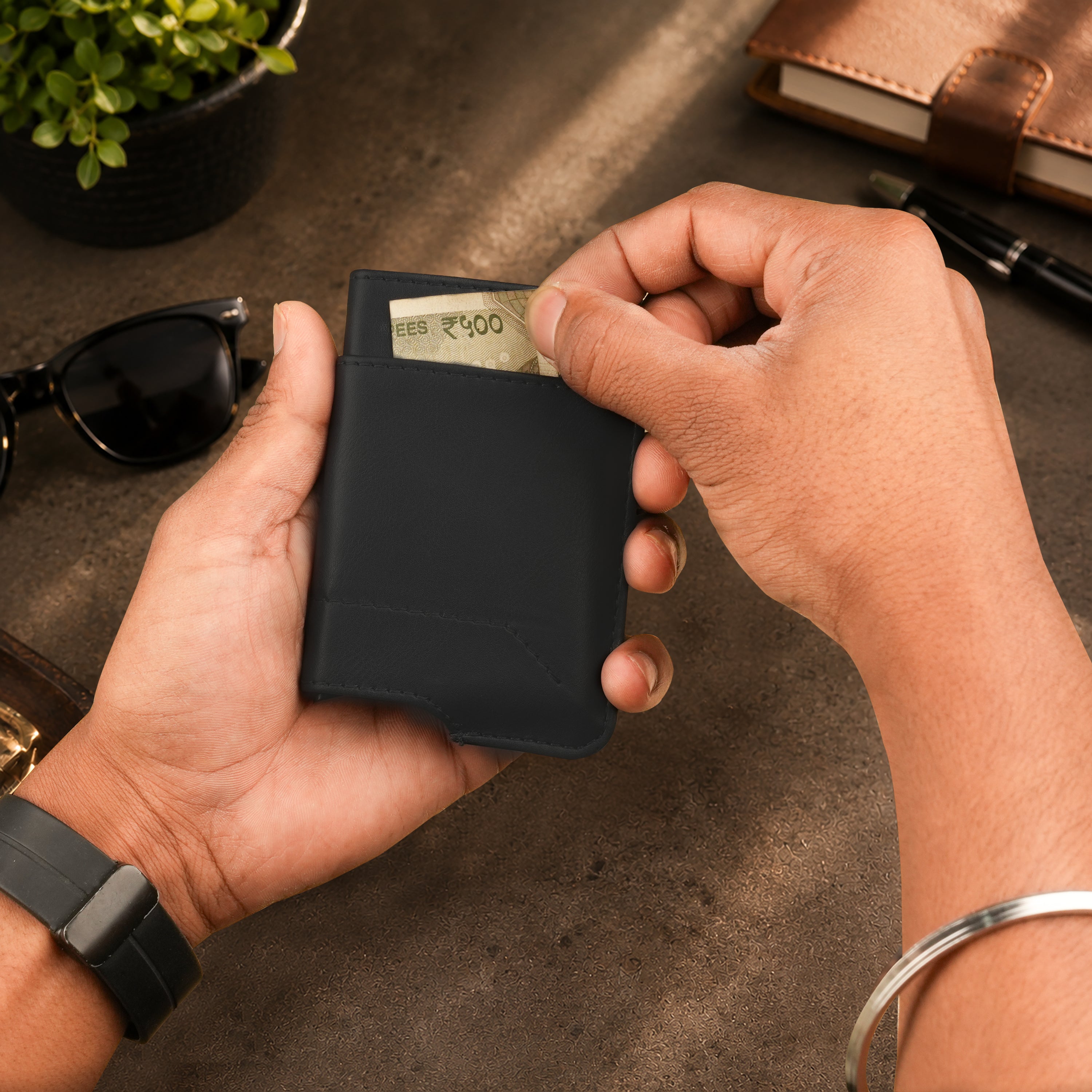 Apex RFID Protected Pop-Up Cardholder - Black