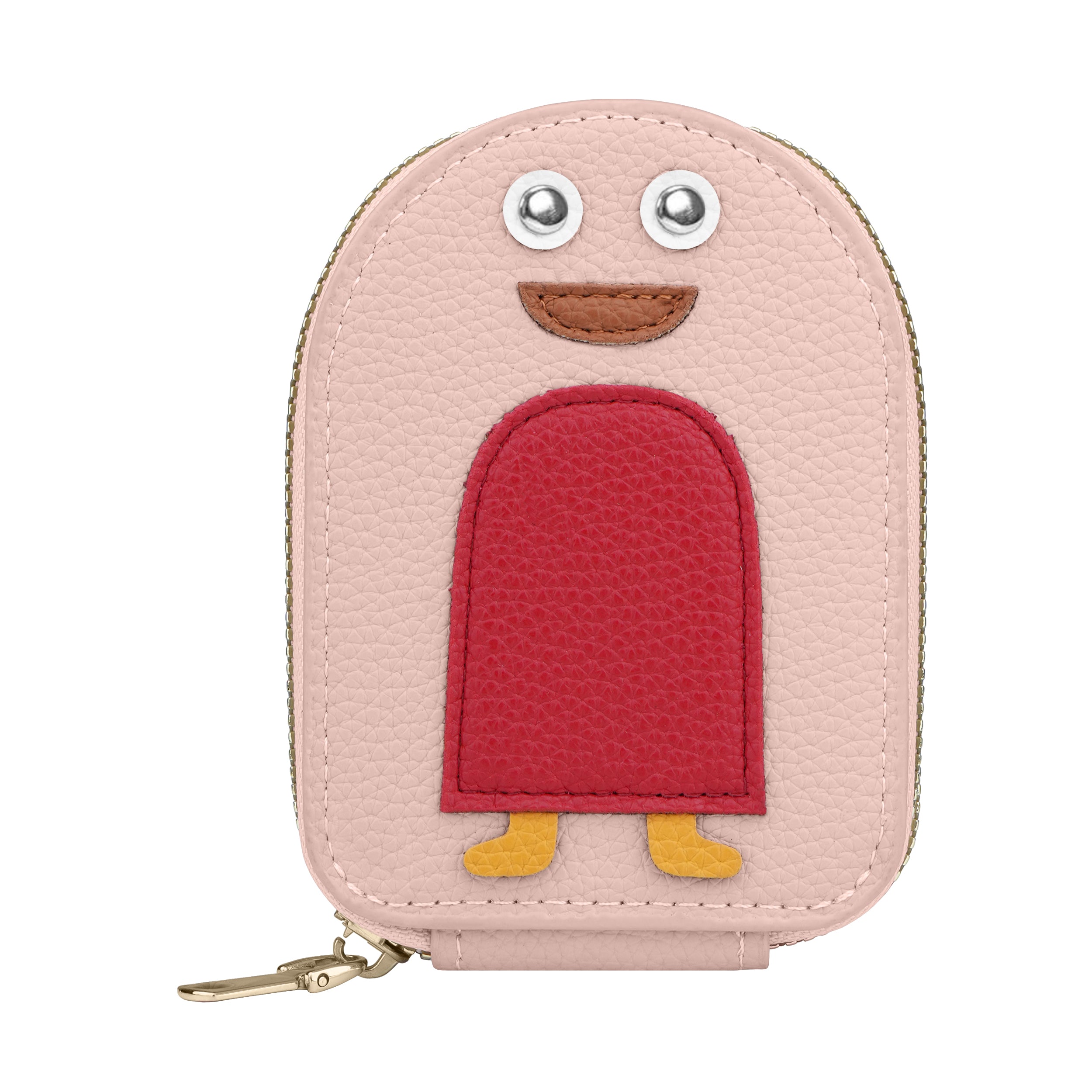 Snowy Snug Leather Zipper Wallet For Women - Pink
