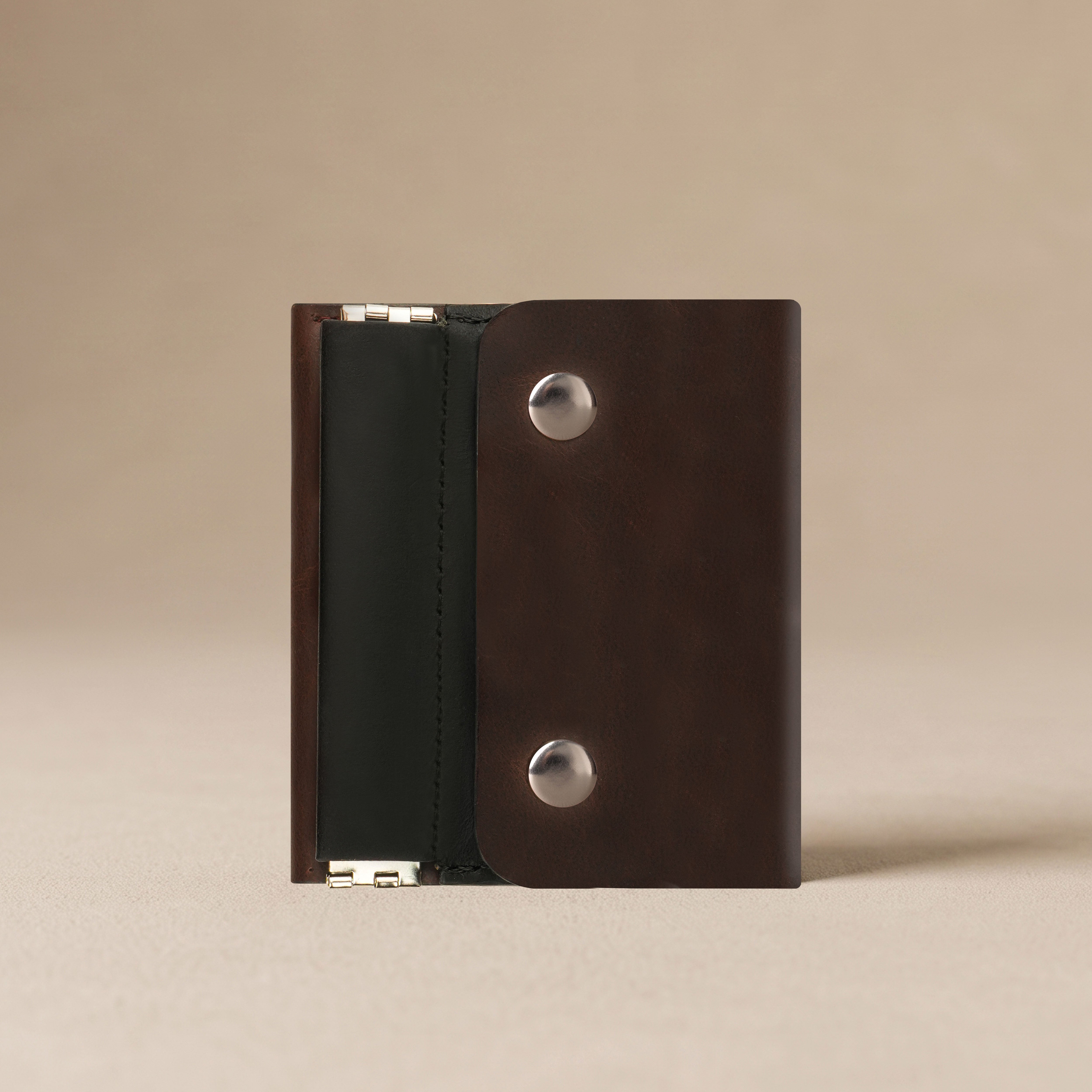 ClickKiss Minimalist Genuine Leather Wallet - Brown