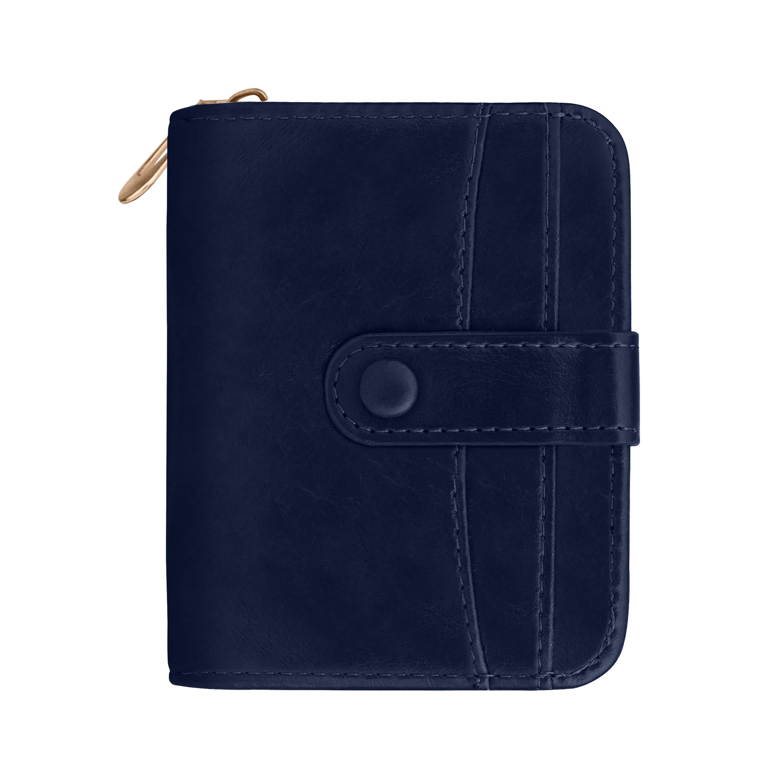 Rogue Fold Vegan Leather Zipper Wallet - Blue