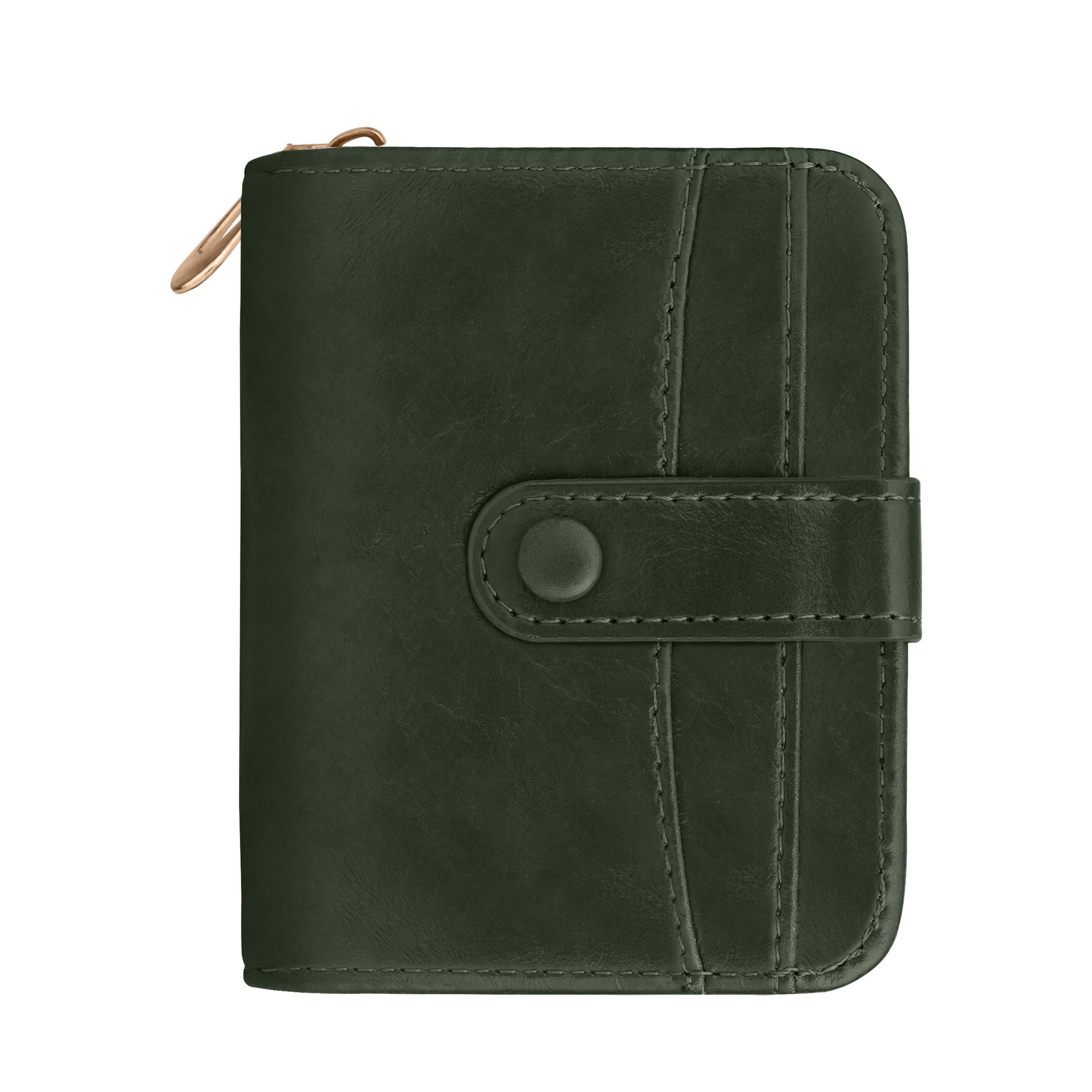 Rogue Fold Vegan Leather Zipper Wallet - Green