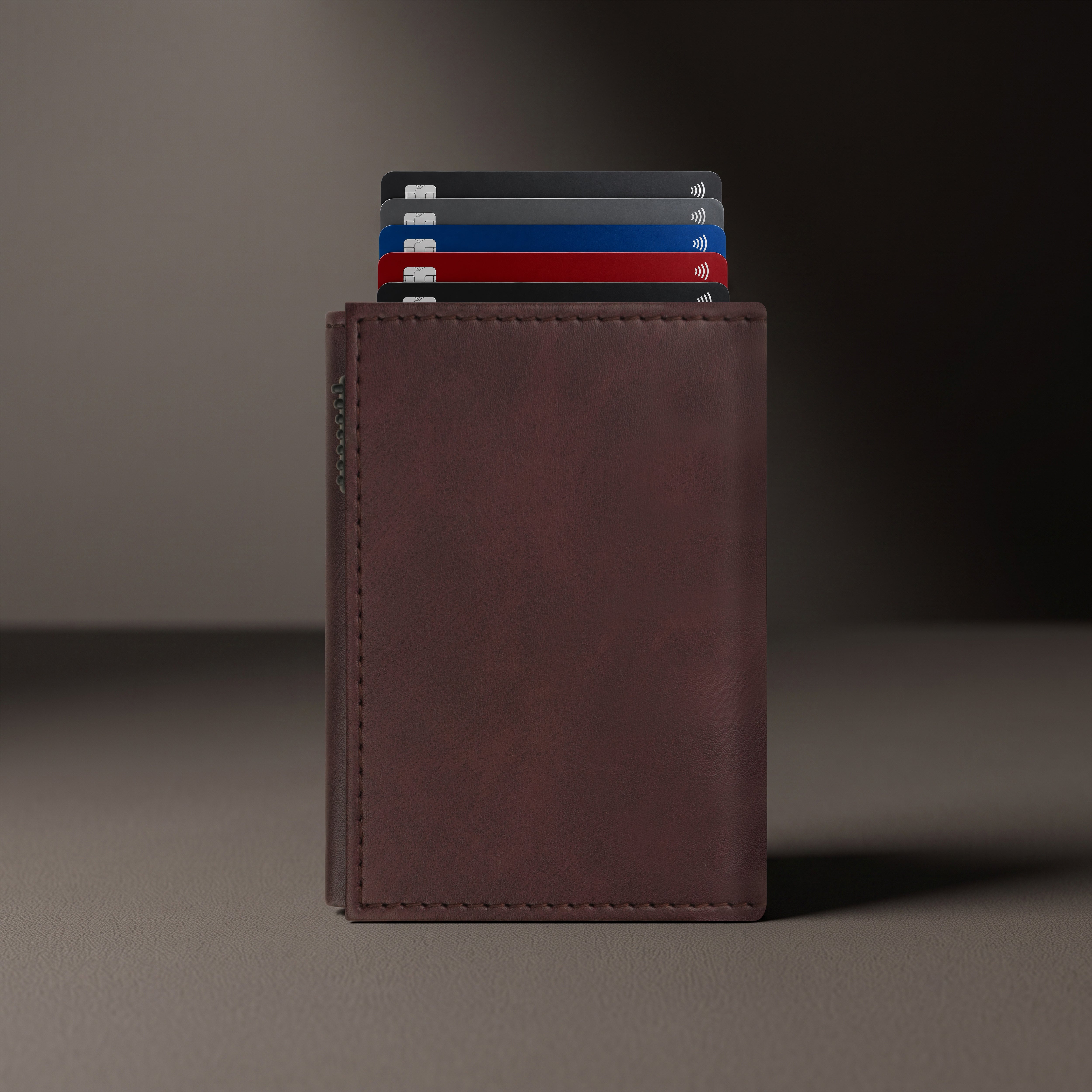 Crest RFID Protected Wallet Cardholder - Wine