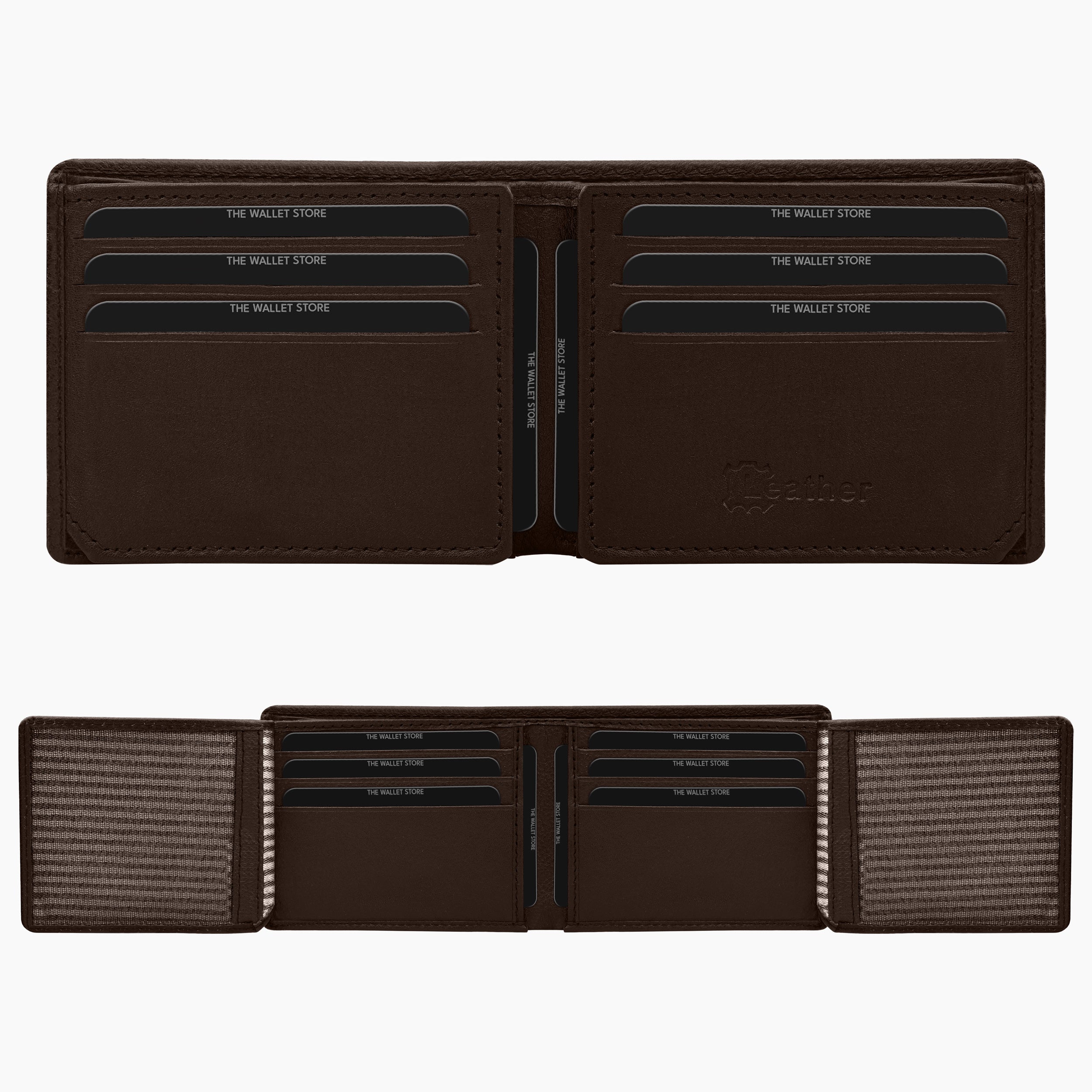Pristine Textured Leather Wallet For Men - Brown