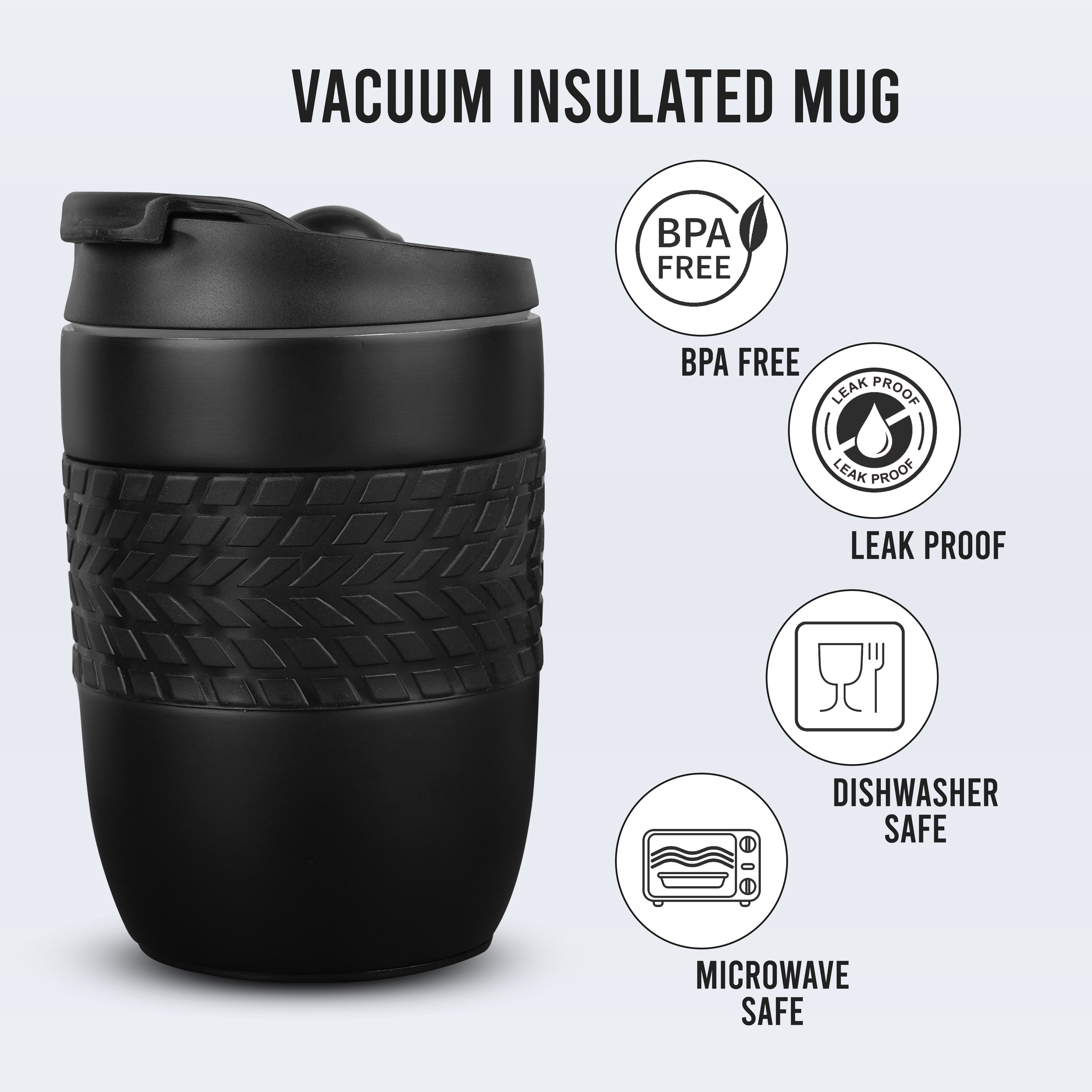 Stainless Steel Magic Rubber Grip Coffee Mug