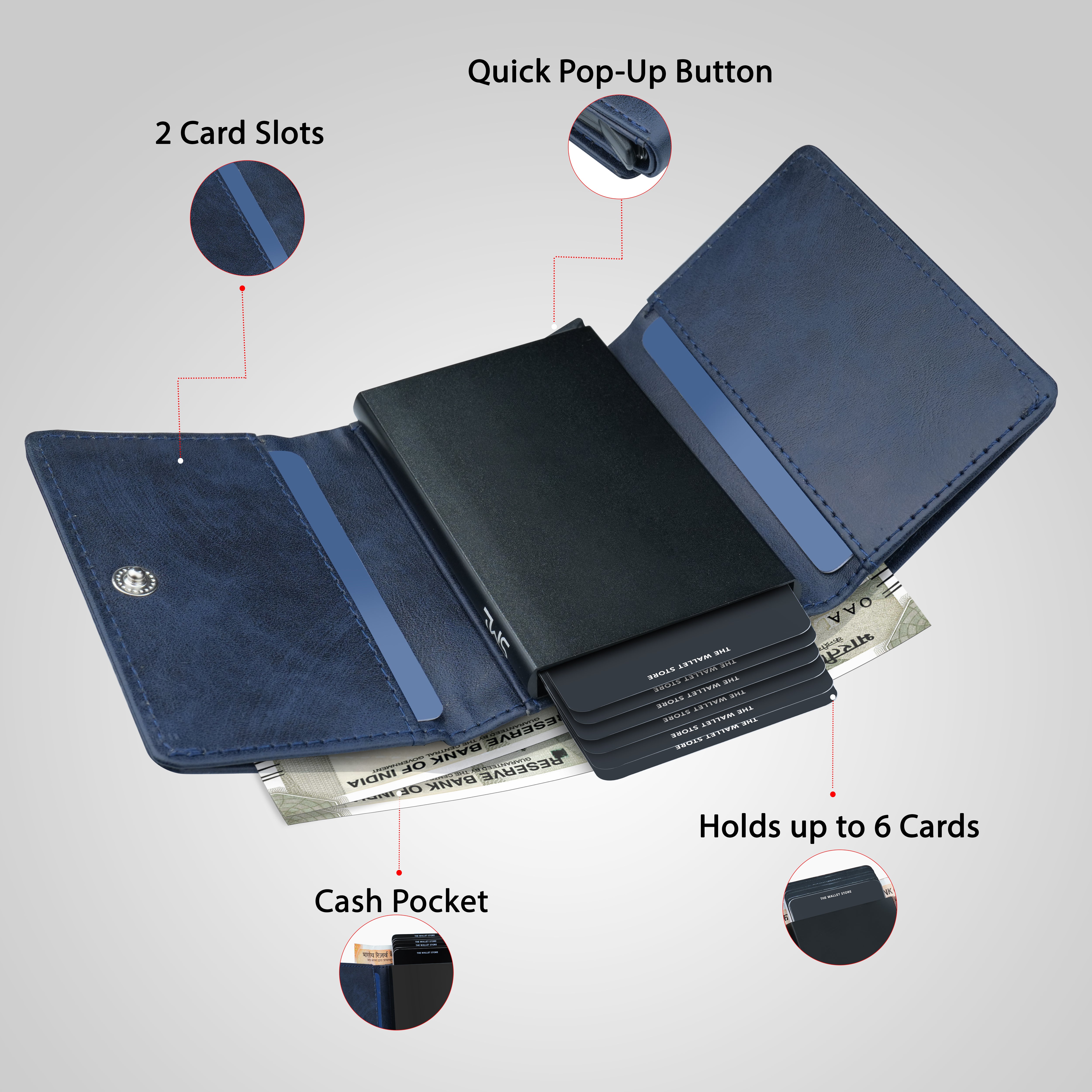 Maverick RFID Protected Wallet Cardholder - Blue